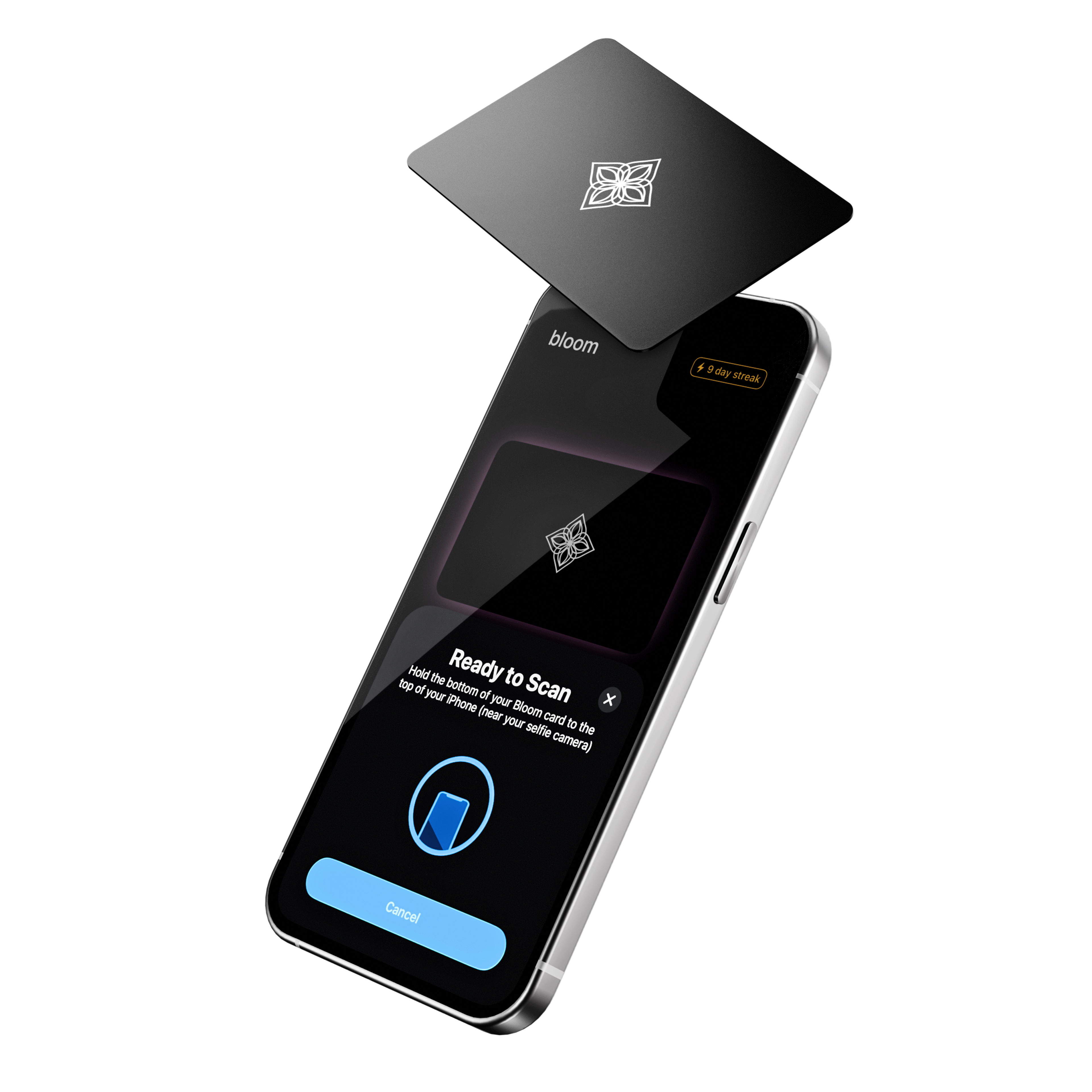 Bloom Card - Stainless Steel Keycard That Locks Distracting Apps