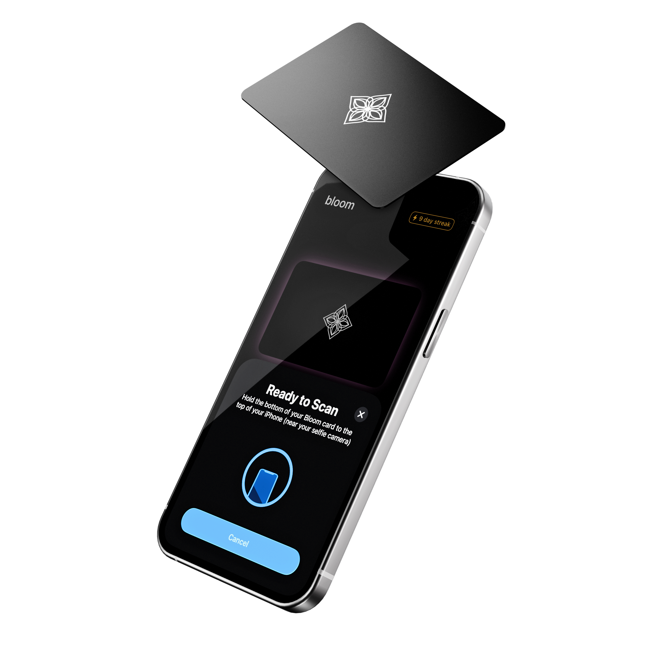Bloom Card - Stainless Steel Keycard That Locks Distracting Apps