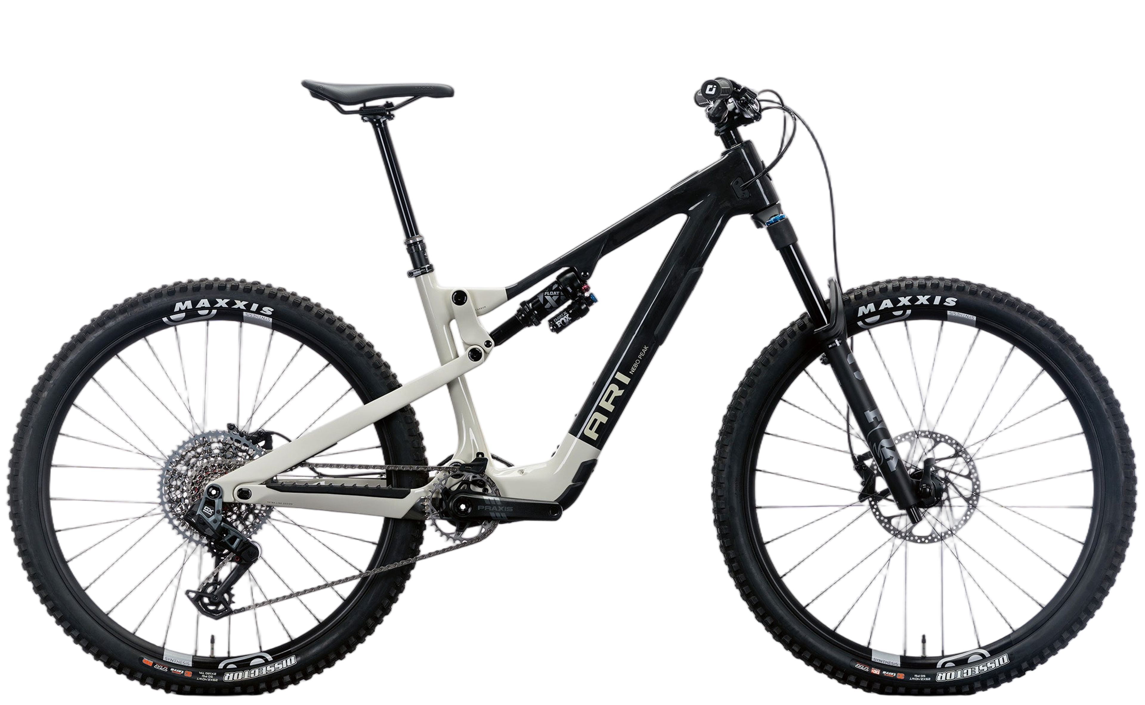 Black and white studio photo of Nebo Elite mountain bike