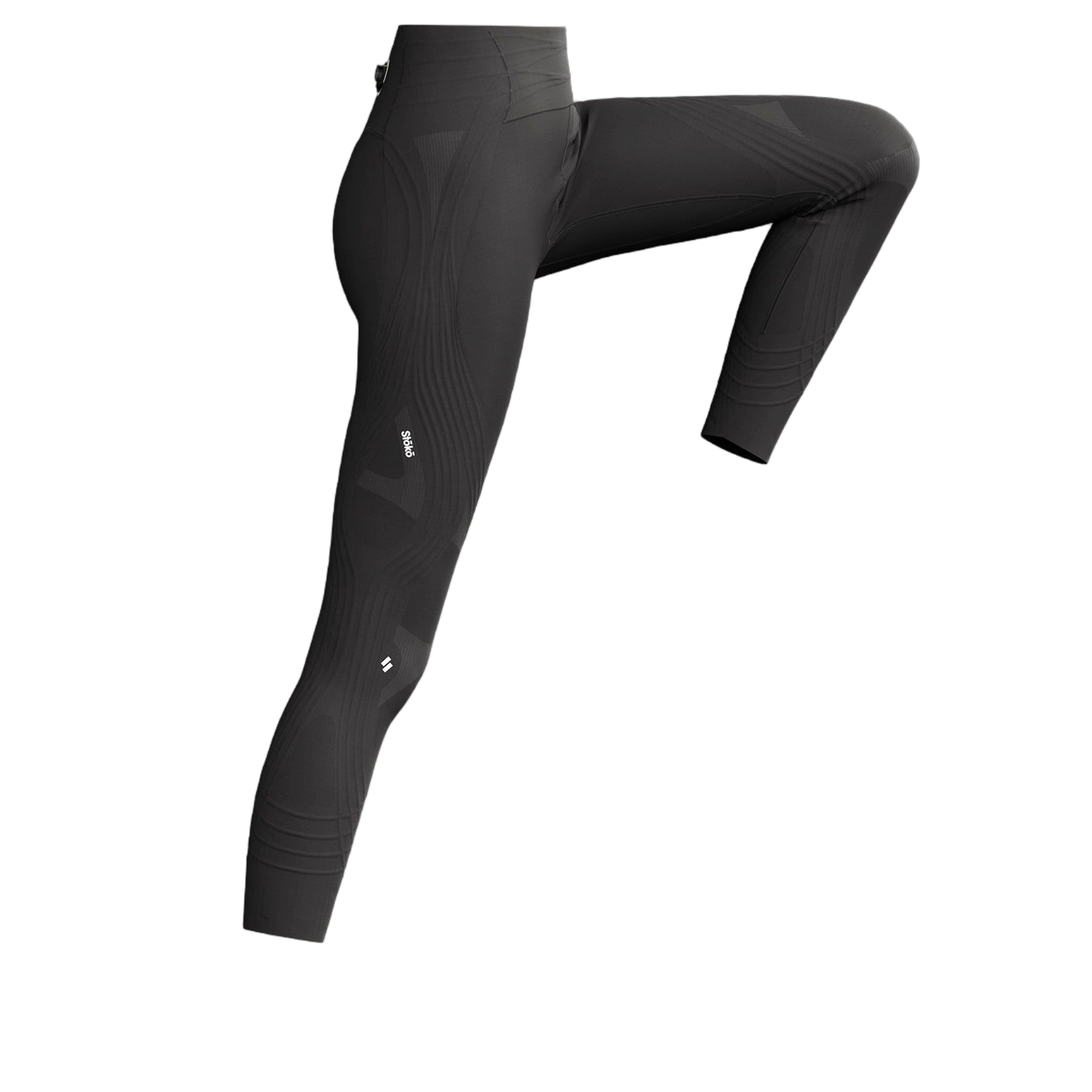 Close-up of medical-grade knee support panel on tight