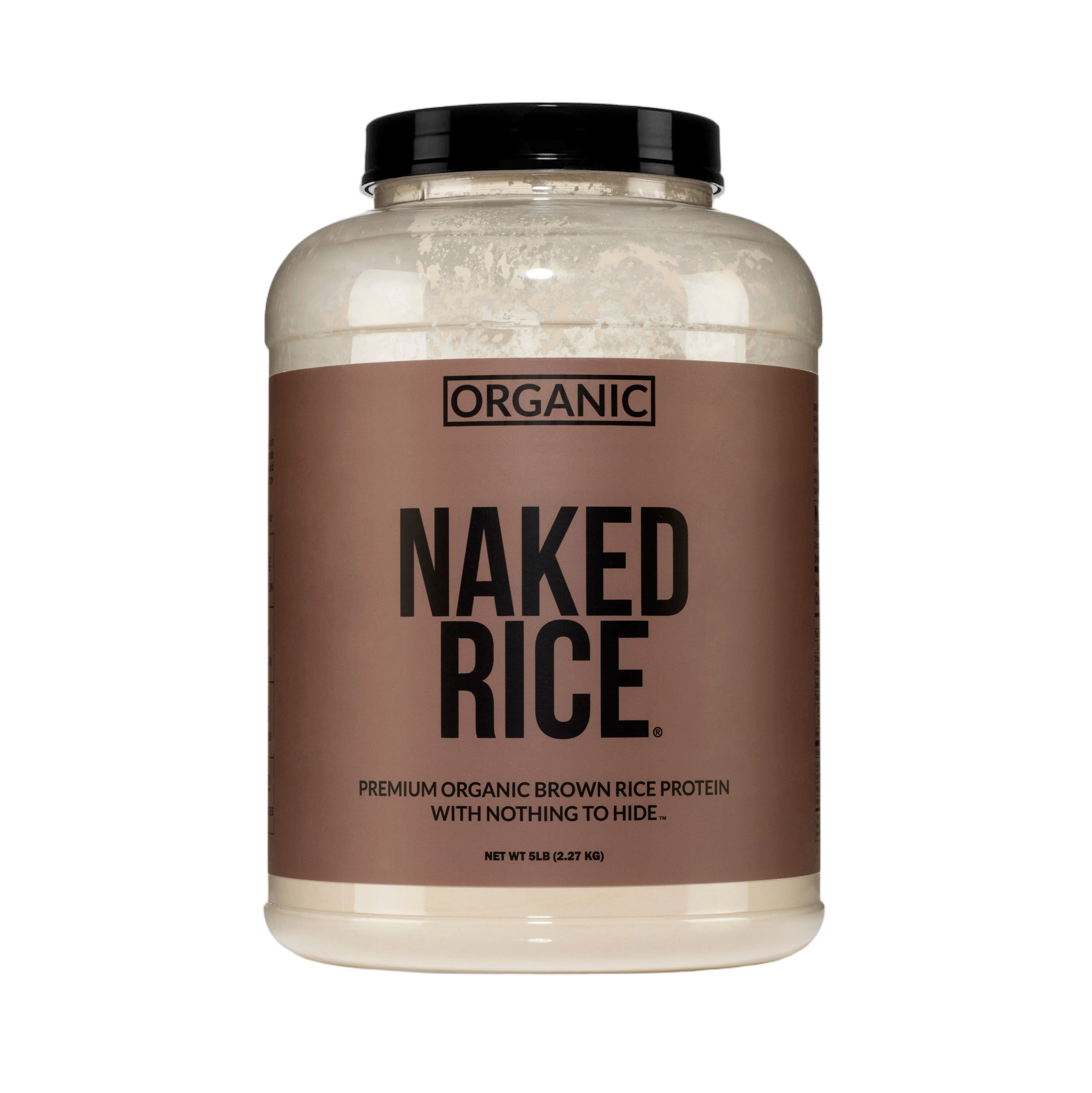 Bag of Naked Rice organic brown rice protein powder, 5lb