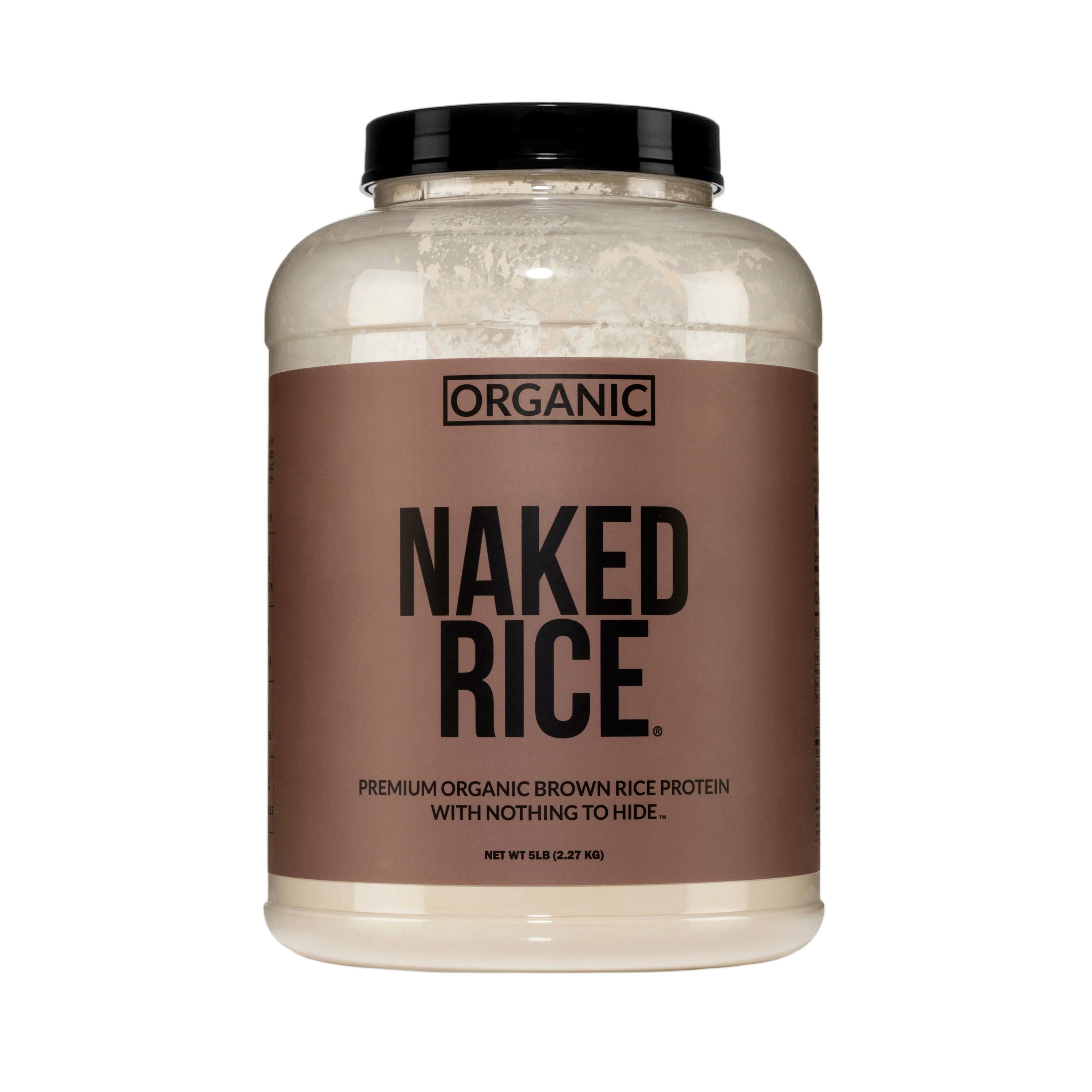 Bag of Naked Rice organic brown rice protein powder, 5lb
