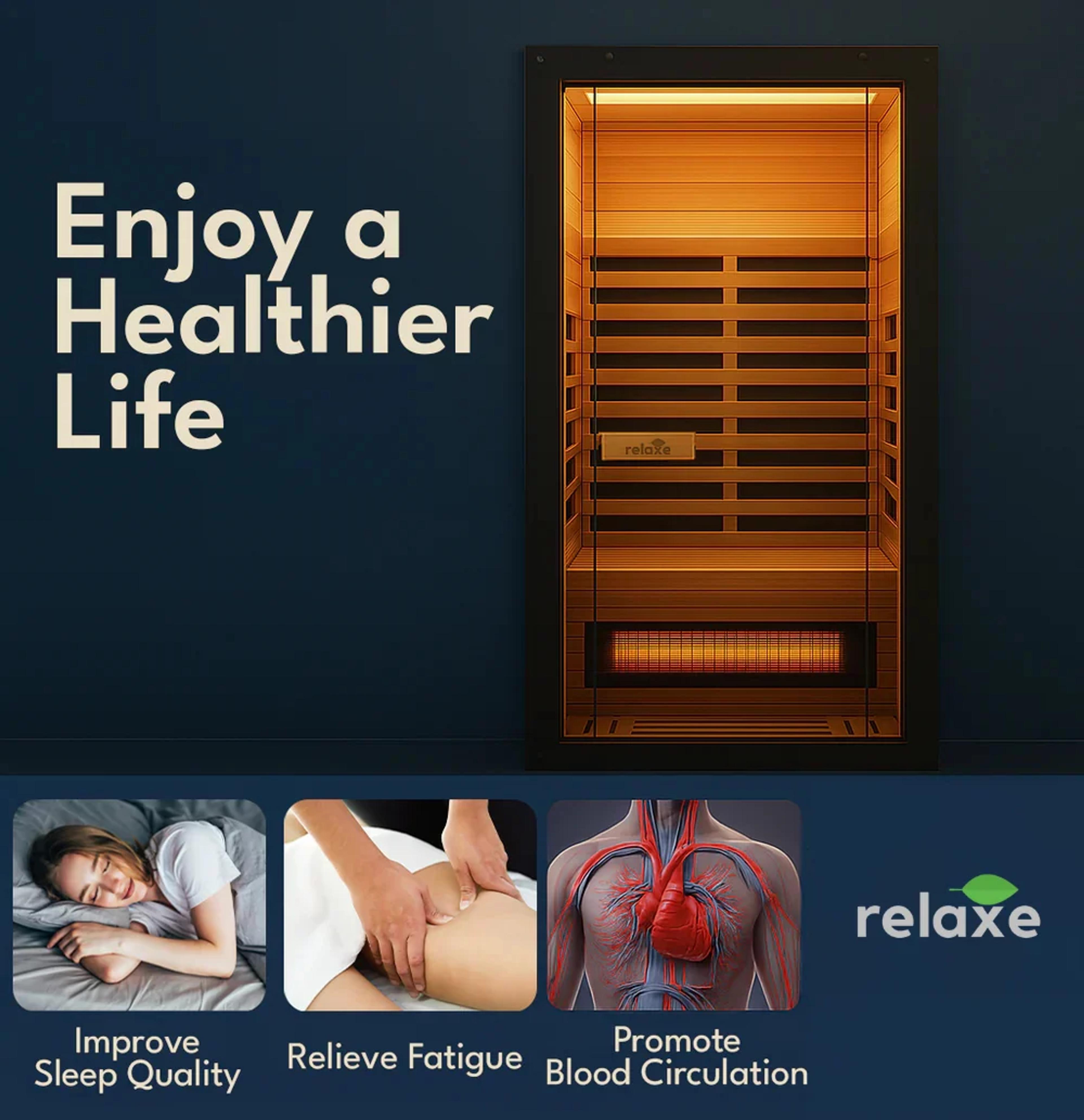 Relaxe Caldera™ Full Spectrum Infrared Sauna - Two Person