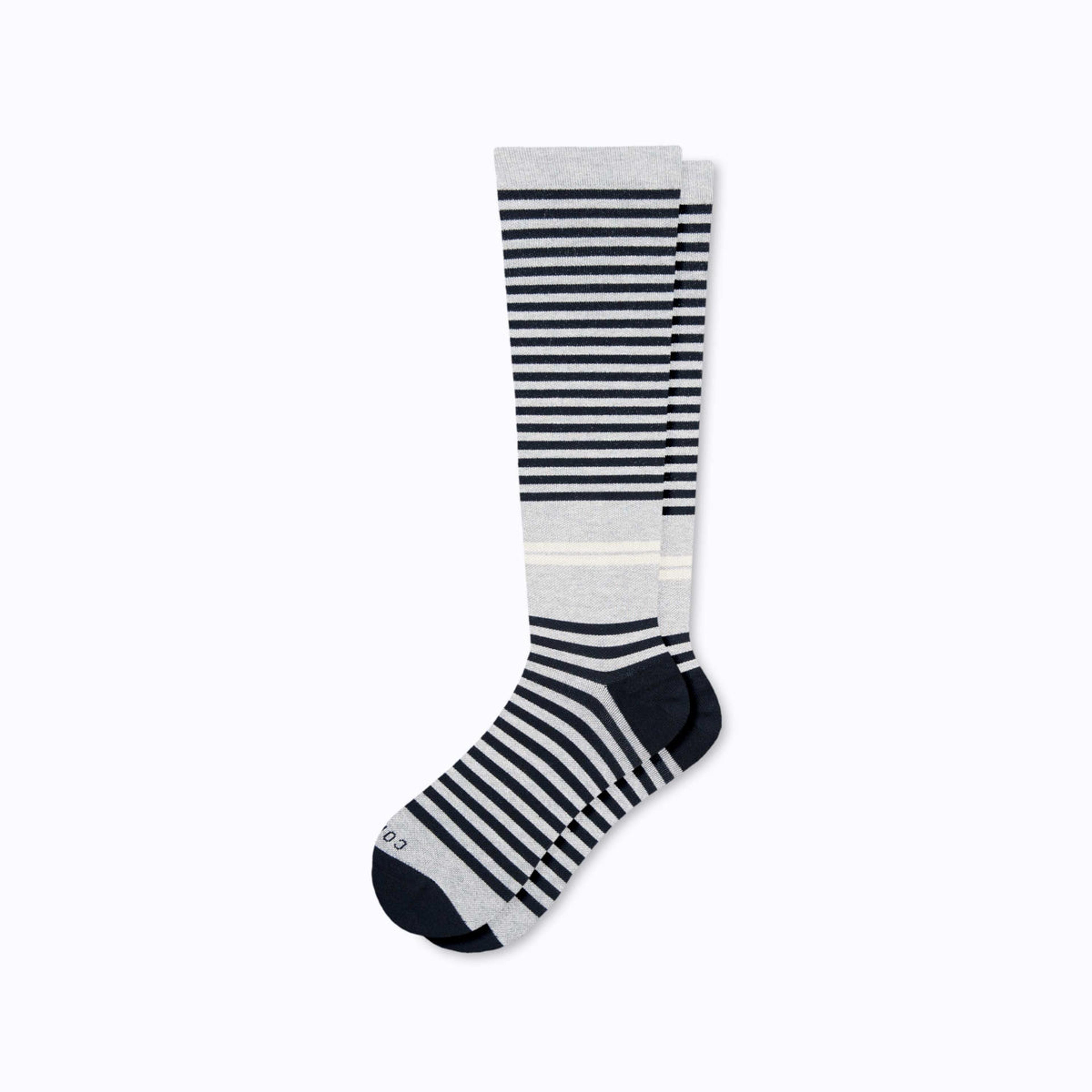 Knee-High Compression - CloudCotton in Grey/Black