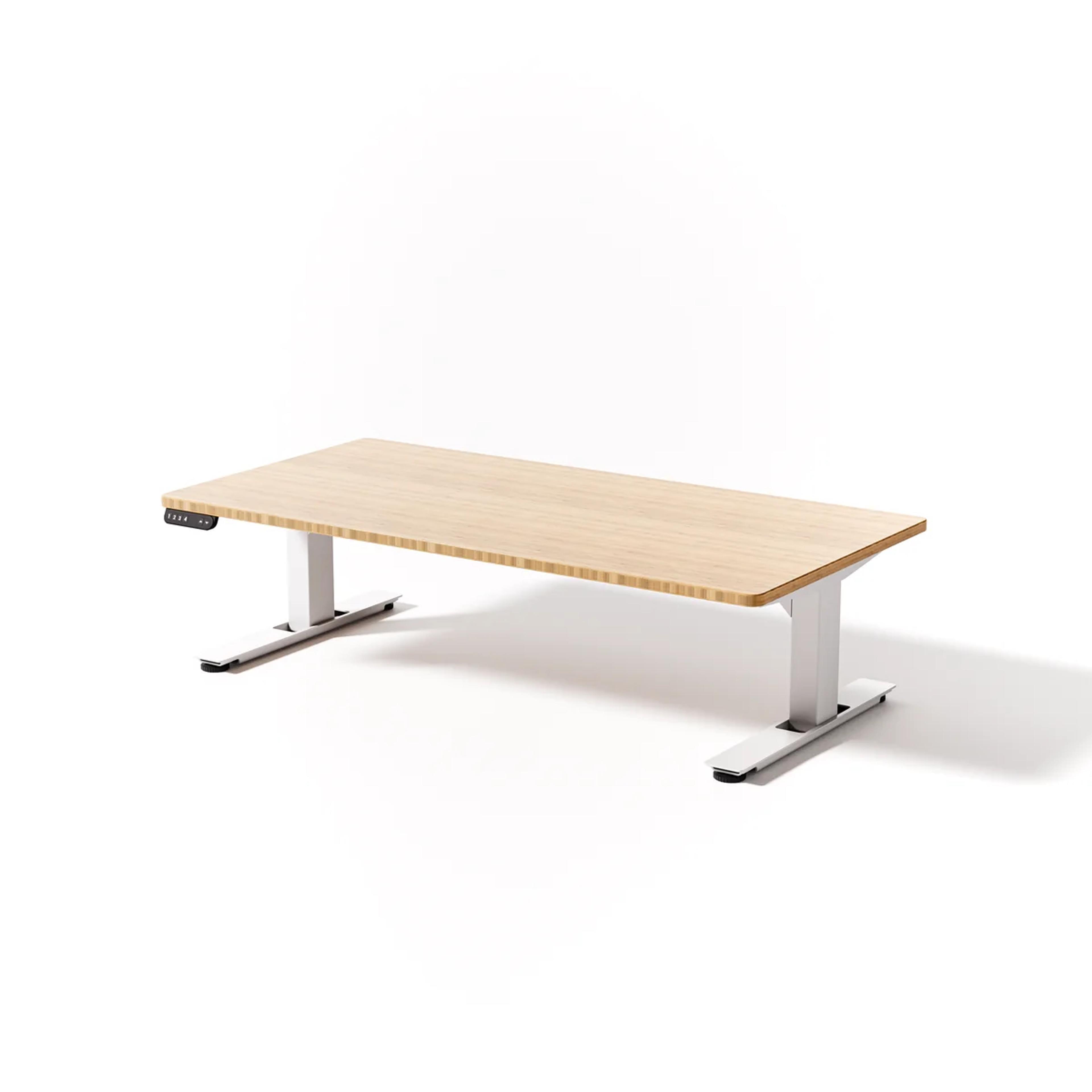 Product image for Lowdesk Pro - Black / Bamboo / 60" x 30" in White
