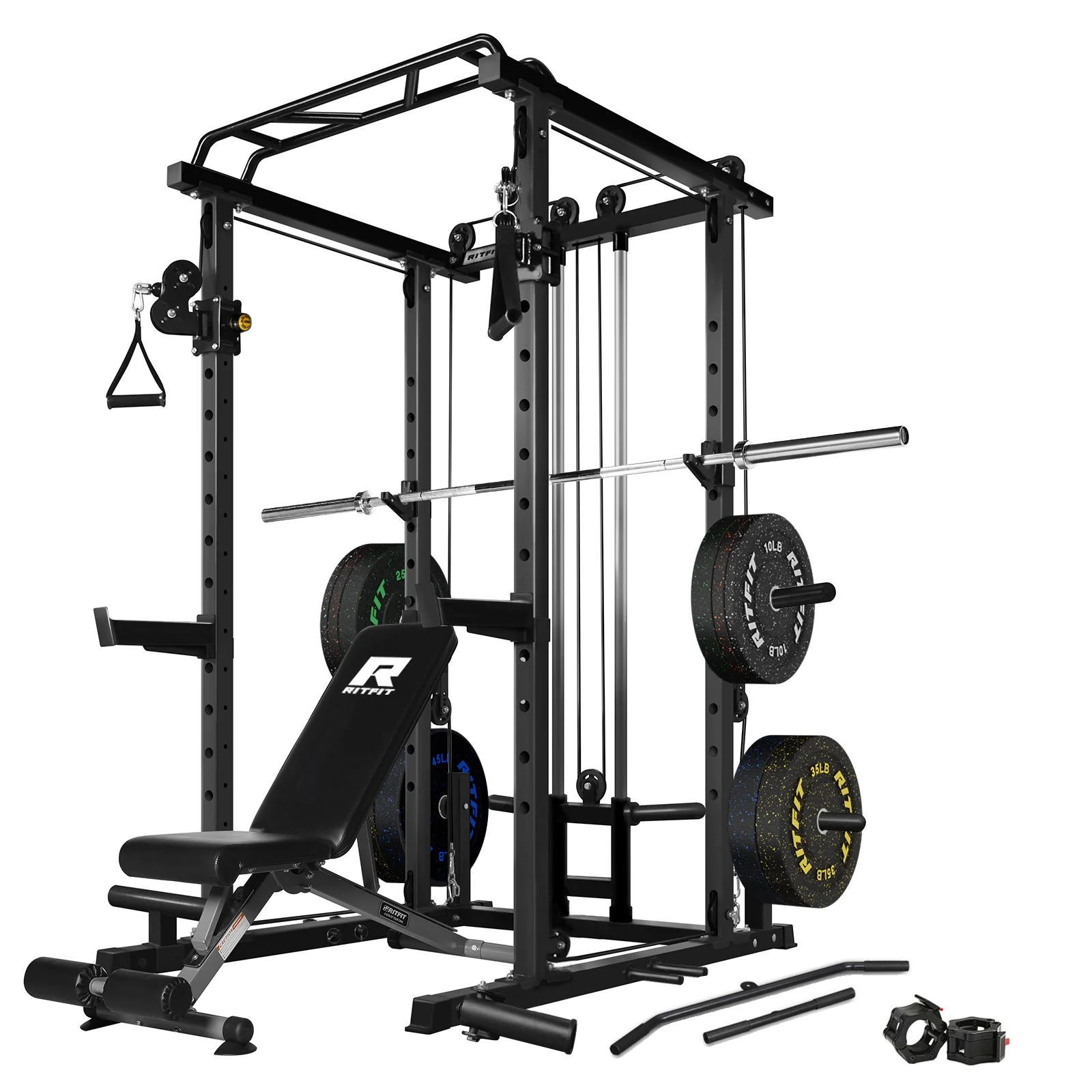 RITFIT RITFIT PPC03 Power Cage Home Gym Package with Adjustable