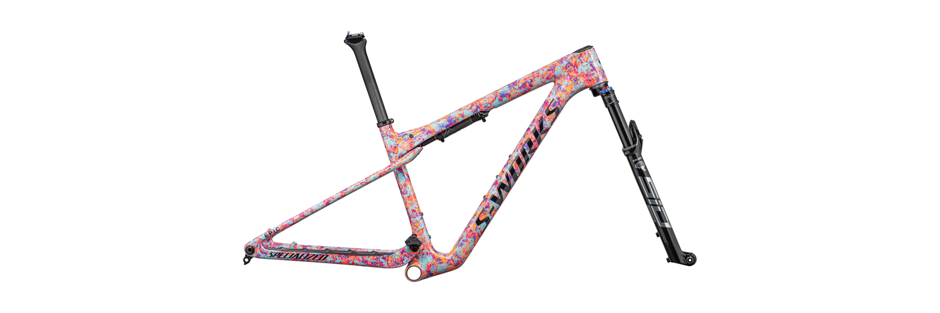 2023 Specialized S-Works Epic World Cup 29" Mountain Frameset - X-Small, Gloss Lagoon Blue / Purple Orchid / Blaze Impasto