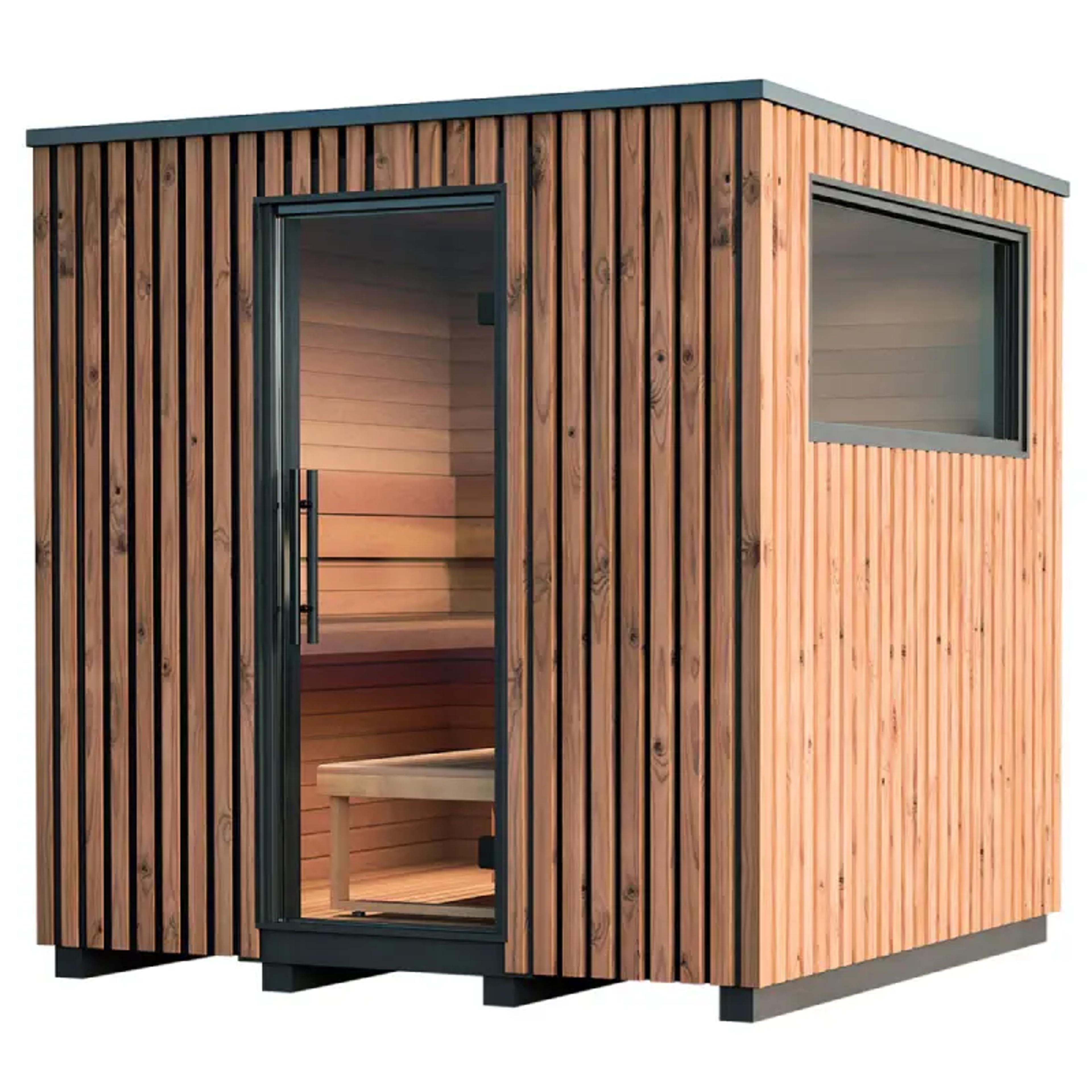 Garda Outdoor Cabin Sauna by Auroom - Choice of Thermo-Pine Finish