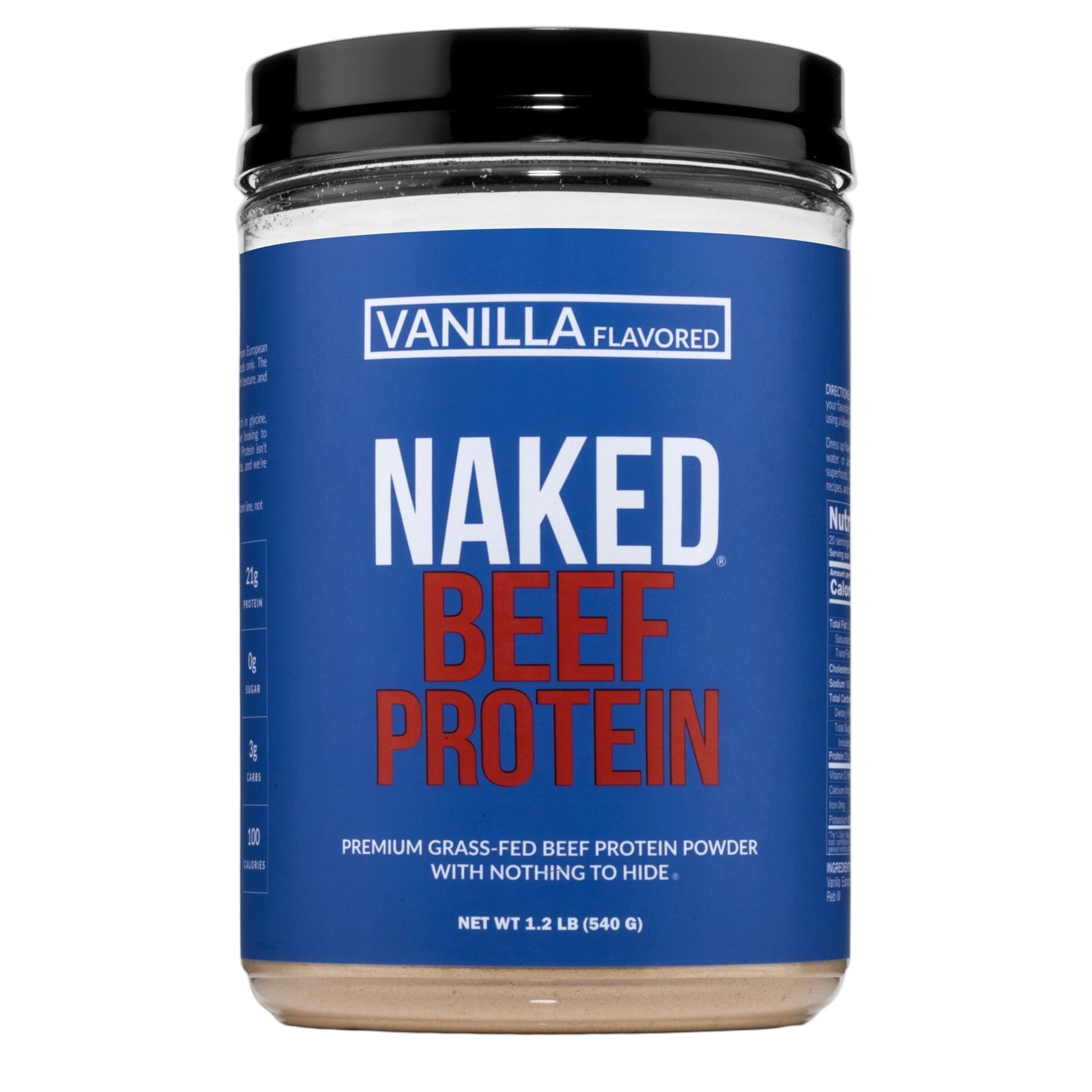 Bag of Naked Vanilla Beef Protein powder
