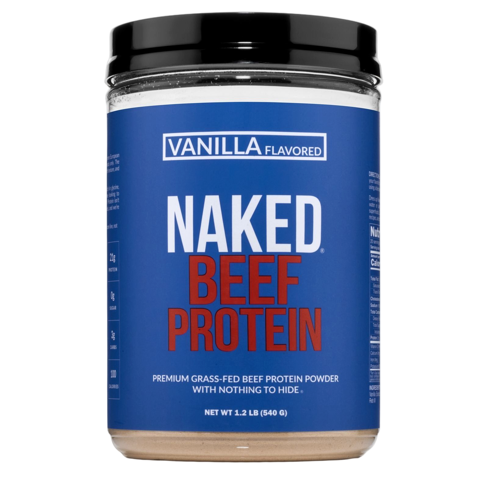 Bag of Naked Vanilla Beef Protein powder