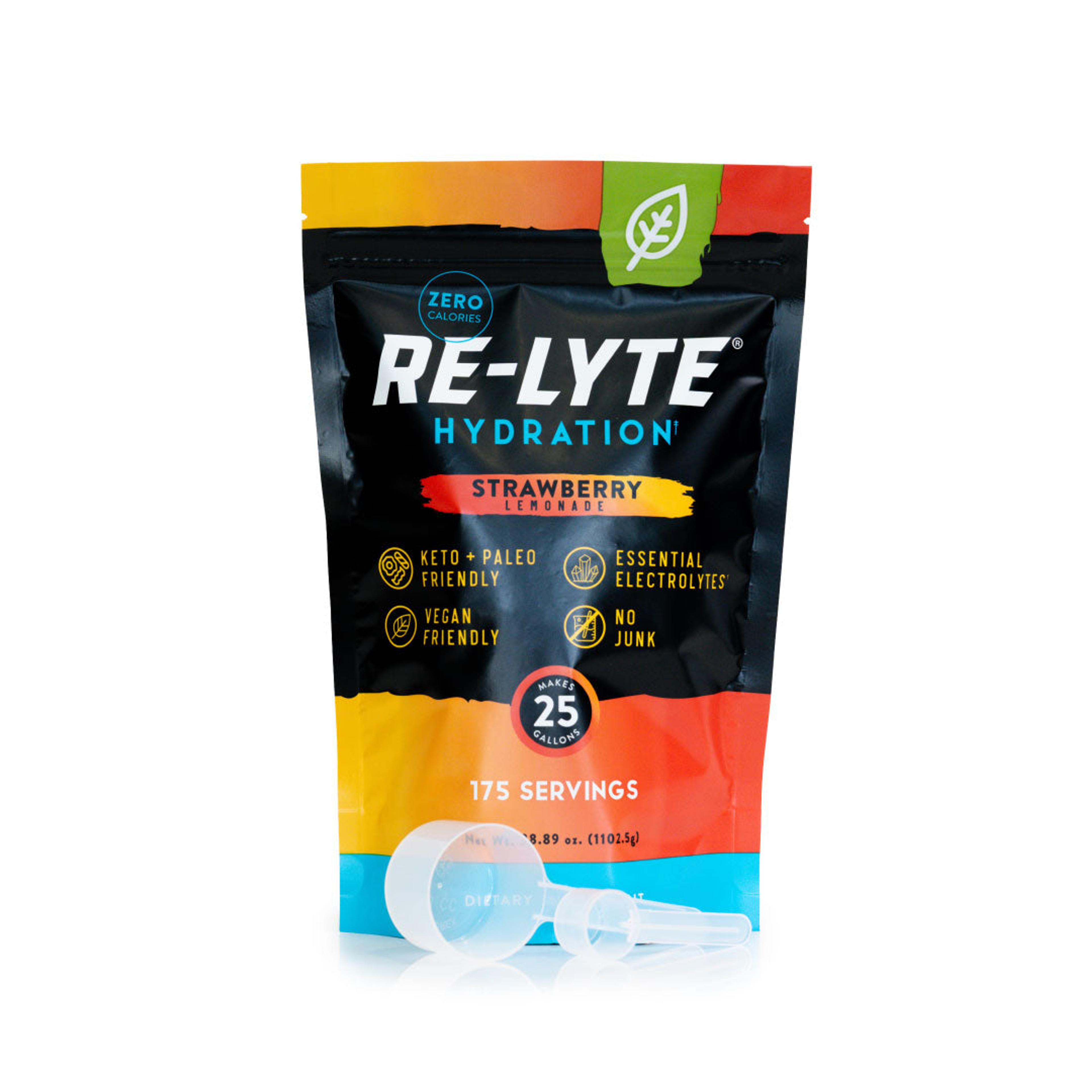 Product image for Re-Lyte Hydration Electrolyte Powder Bulk Pouch 175 Servings in Strawberry Lemonade