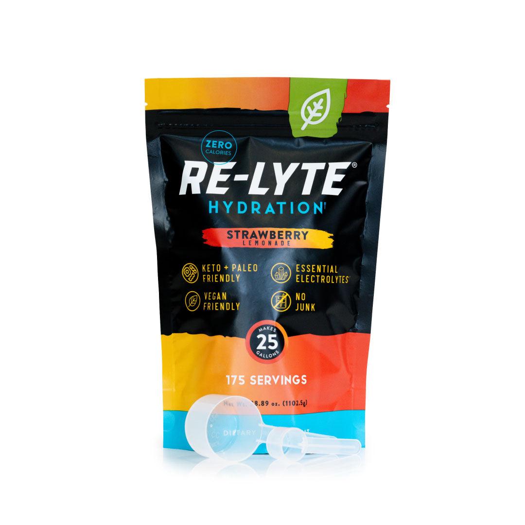 Product image for Re-Lyte Hydration Electrolyte Powder Bulk Pouch 175 Servings in Strawberry Lemonade