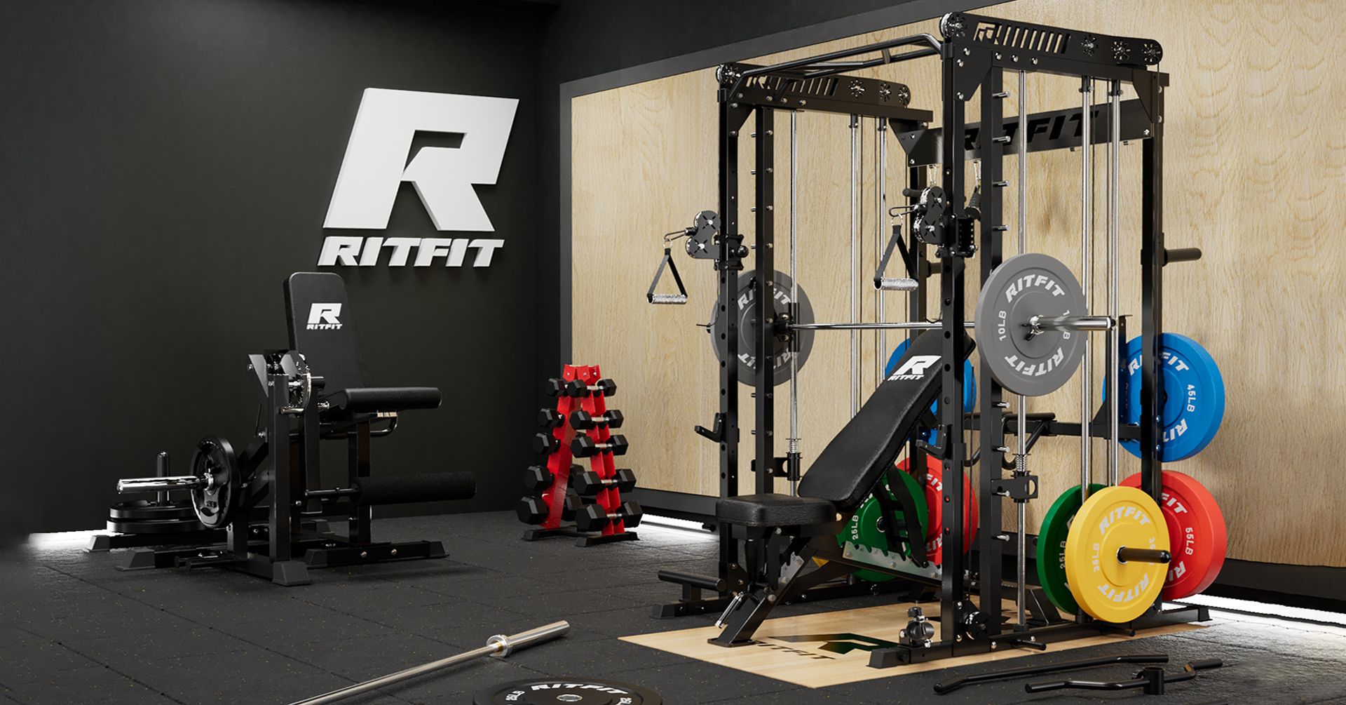 Man using RITFIT machine to workout