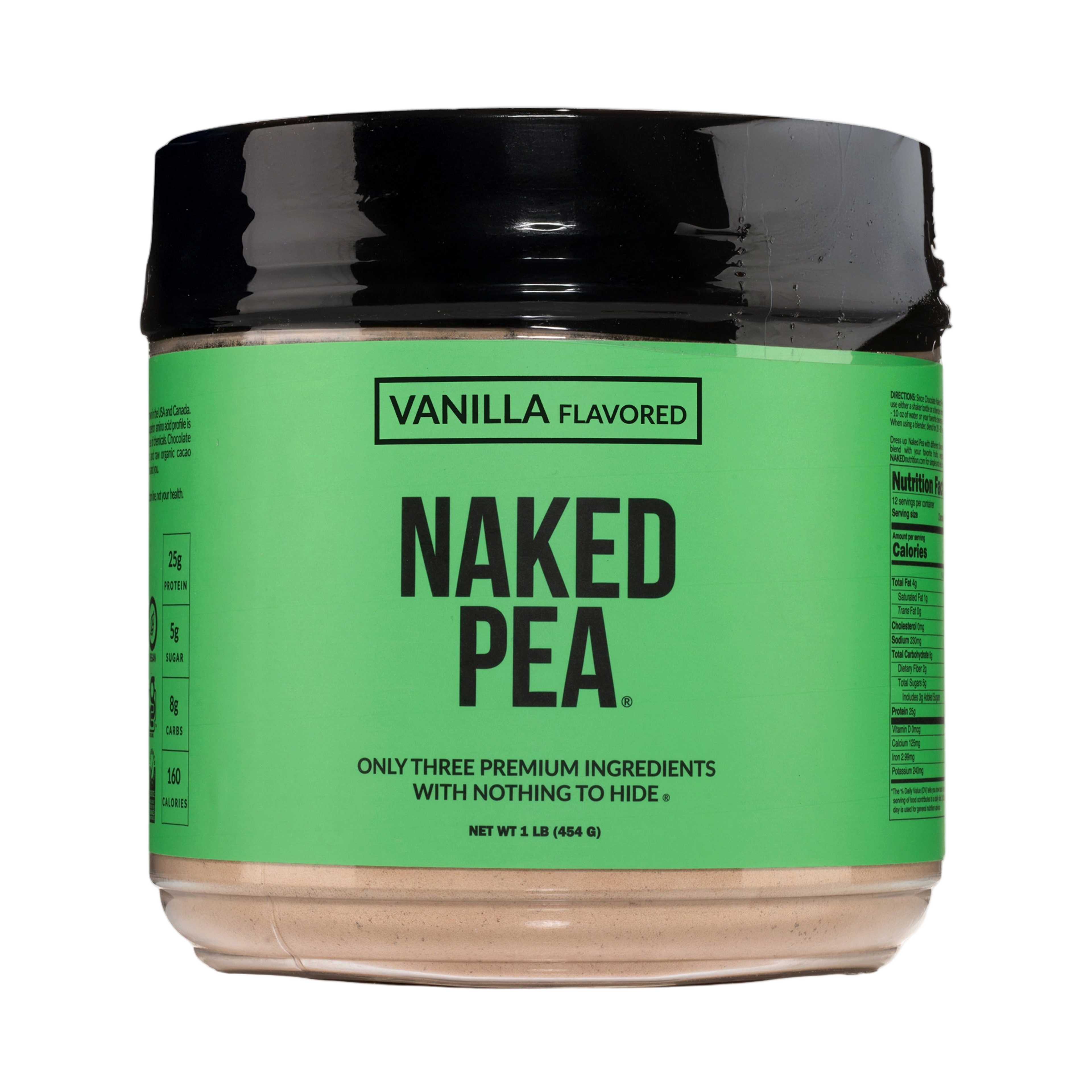 Bag of Naked Vanilla Pea Protein Powder, 1lb