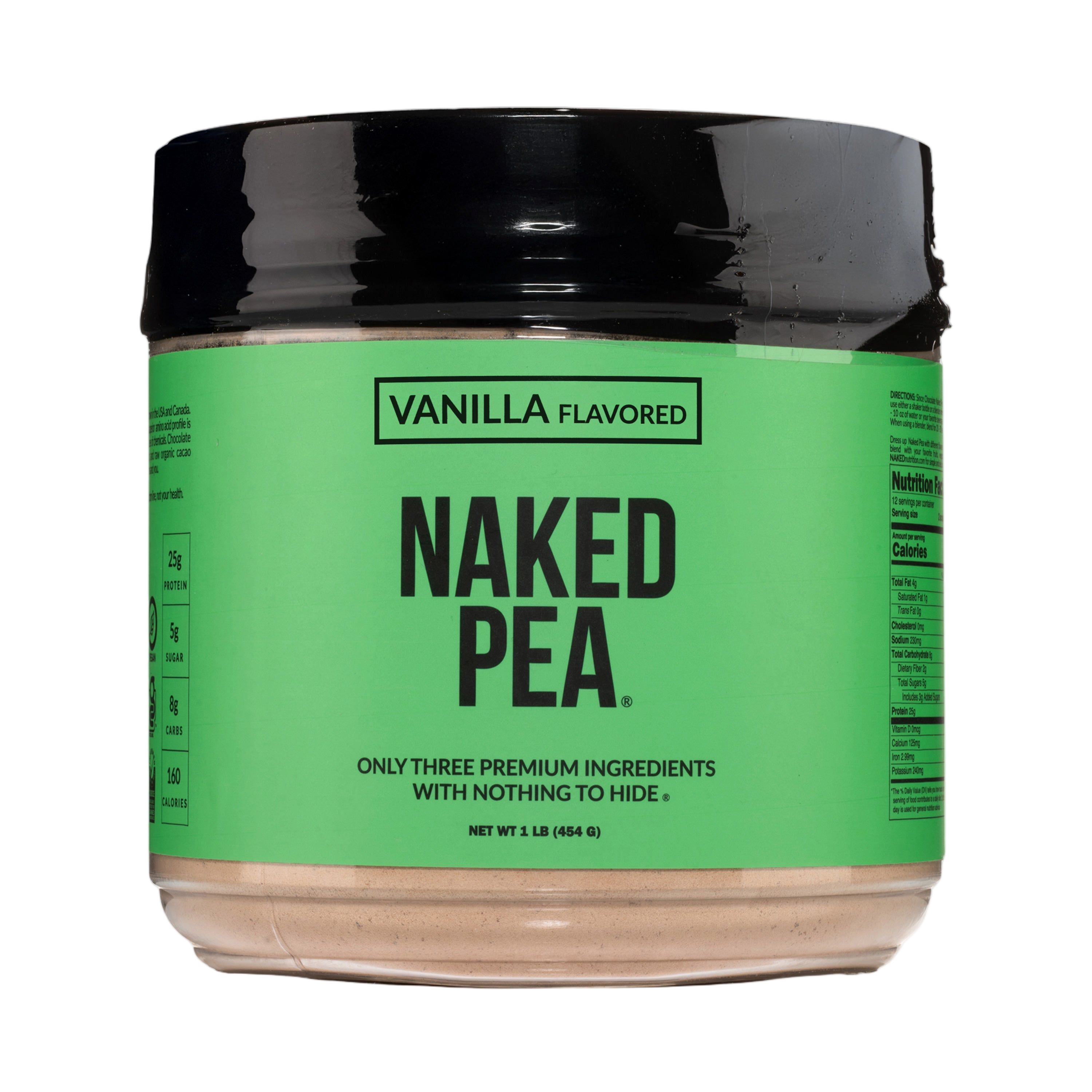 Bag of Naked Vanilla Pea Protein Powder, 1lb