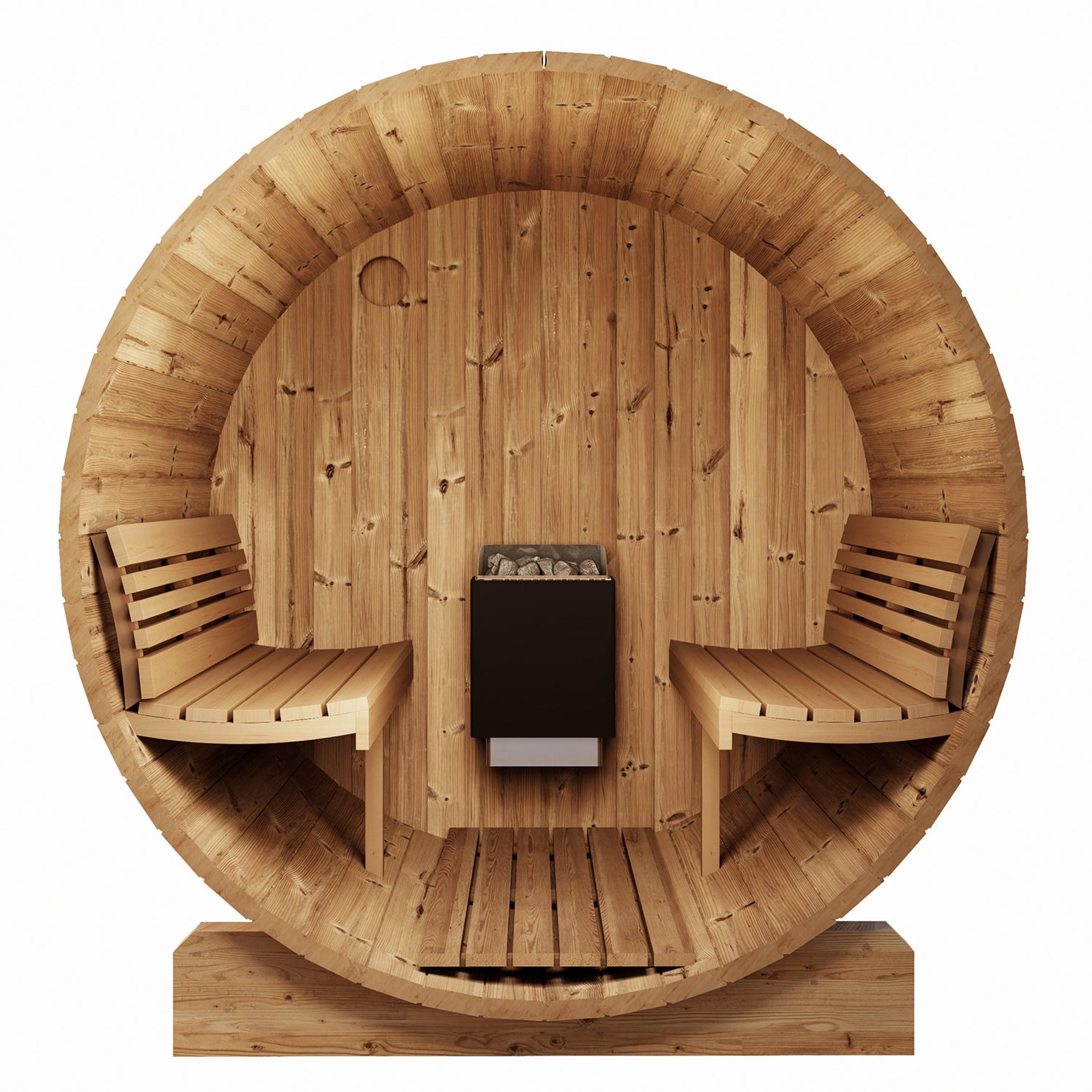 SaunaLife ERGO E6 Outdoor Barrel Sauna Kit | 3 Person Sauna image 2