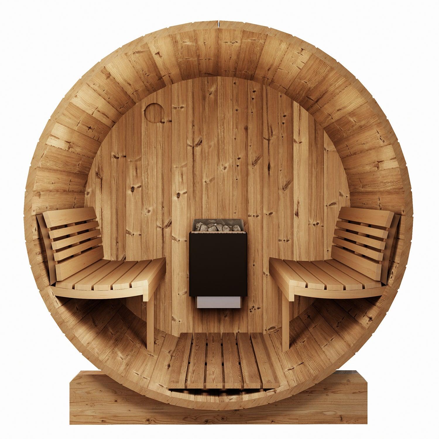 SaunaLife ERGO E6 Outdoor Barrel Sauna Kit | 3 Person Sauna image 2
