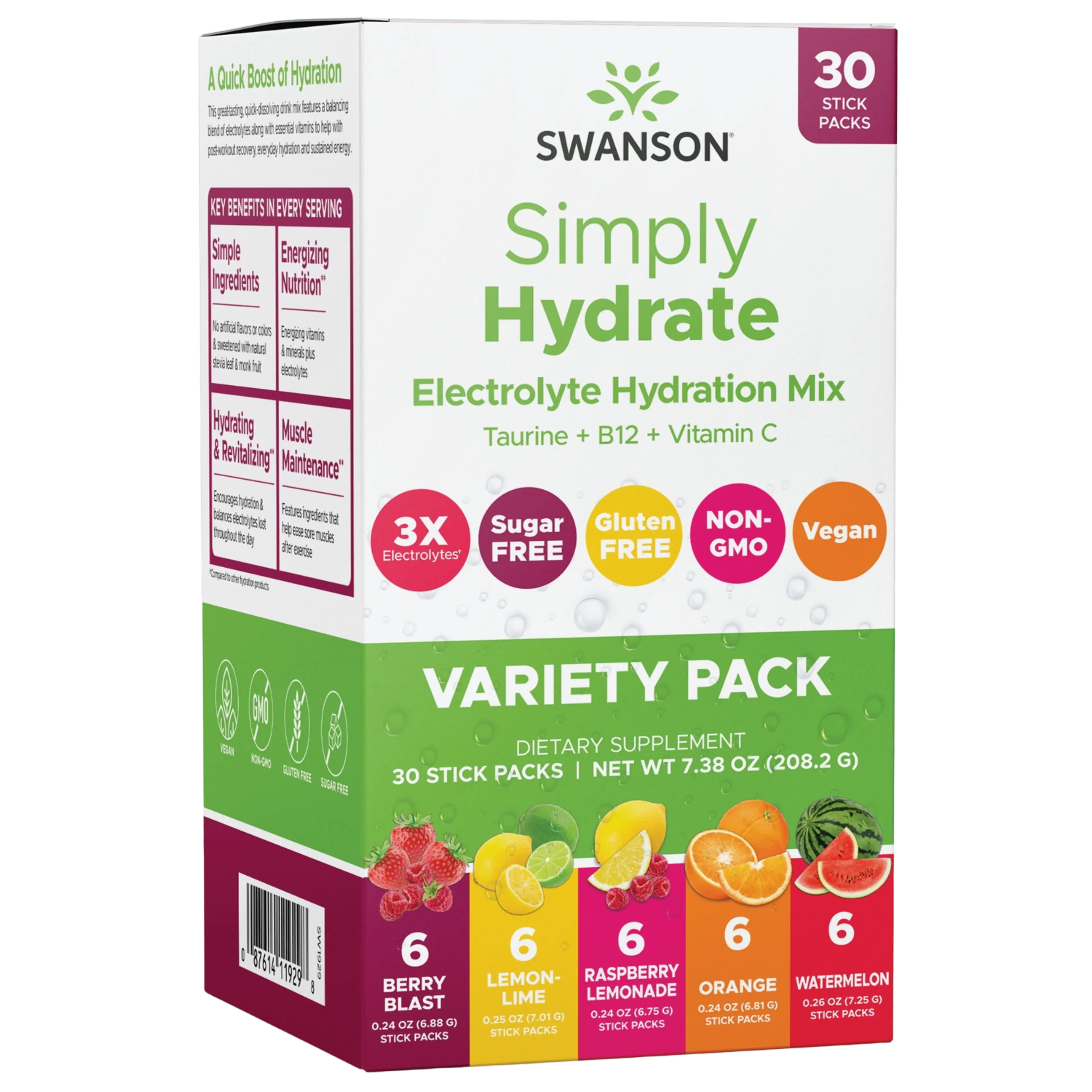 Simply Hydrate Electrolyte Hydration Mix - Stick Packs