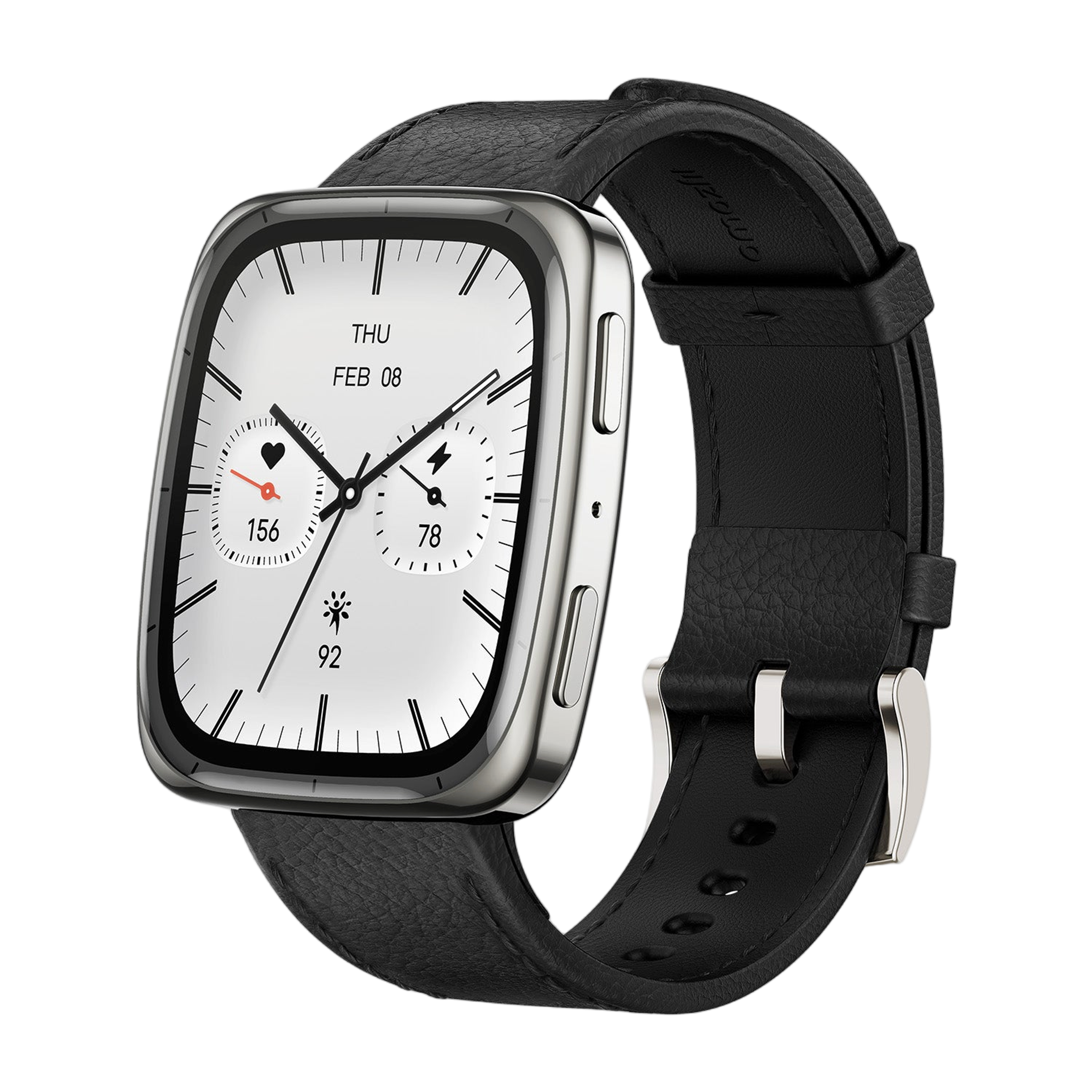 Black Amazfit Active 2 Square smartwatch on wrist