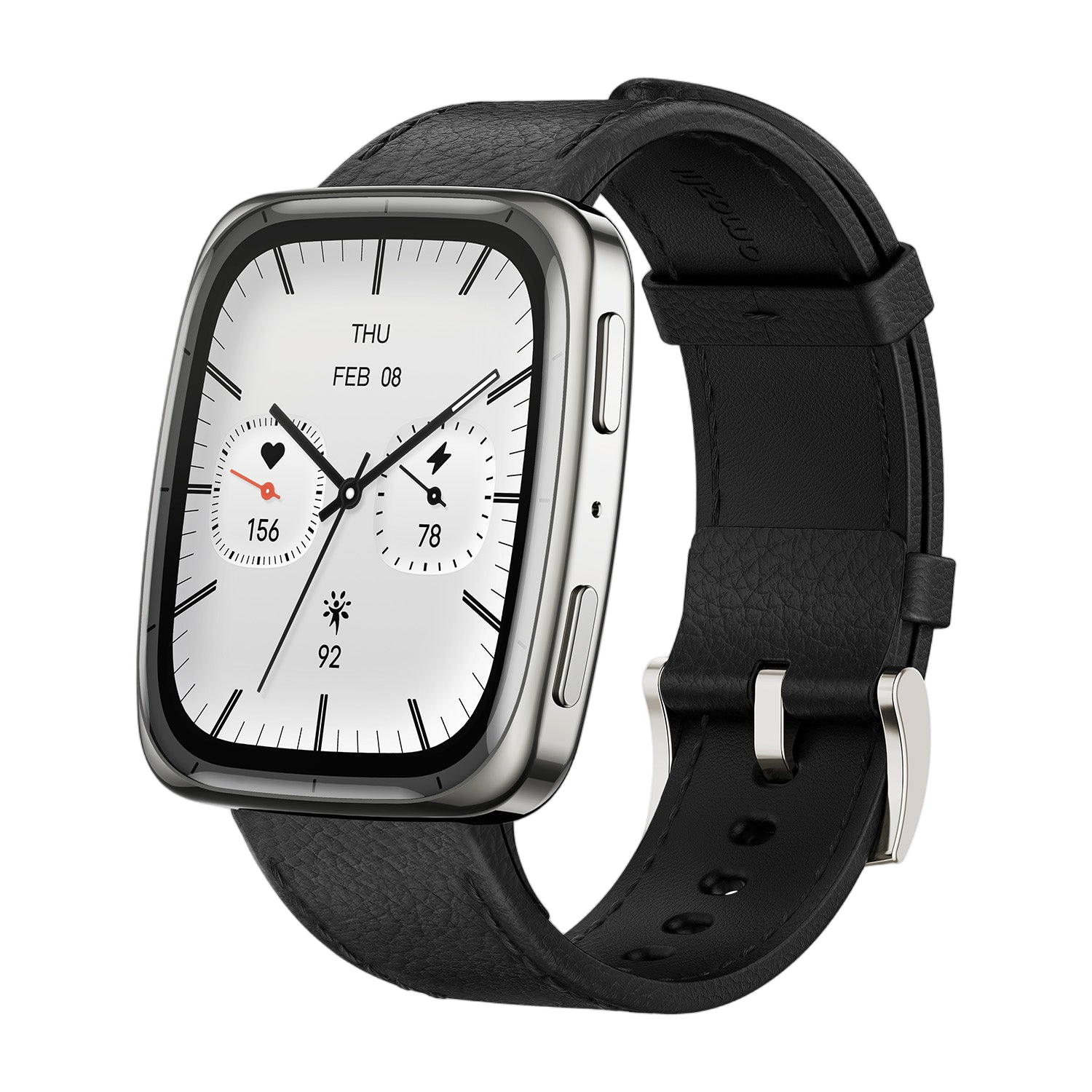 Black Amazfit Active 2 Square smartwatch on wrist