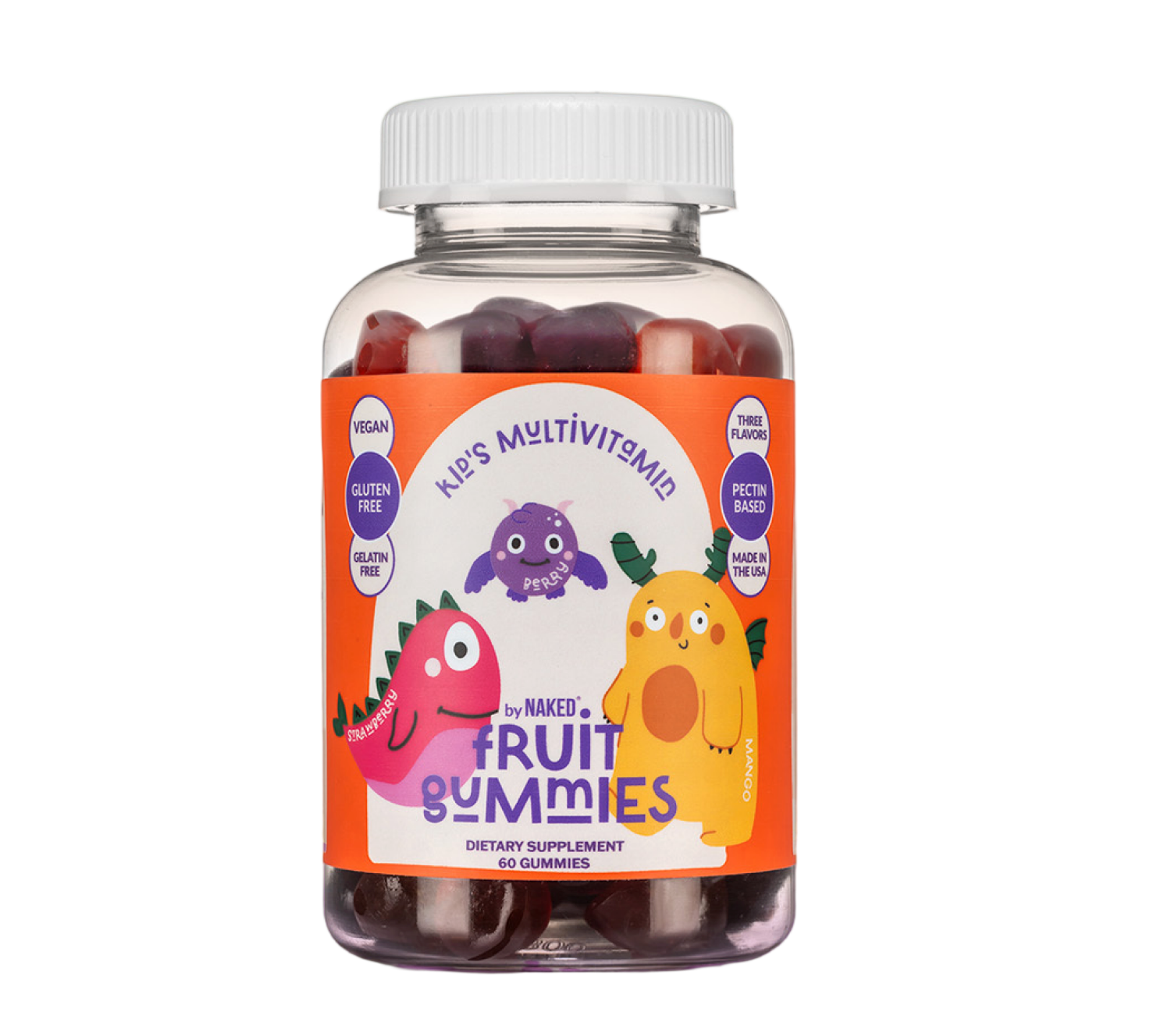 Grid graphic showing Kids Multivitamin Gummies product details