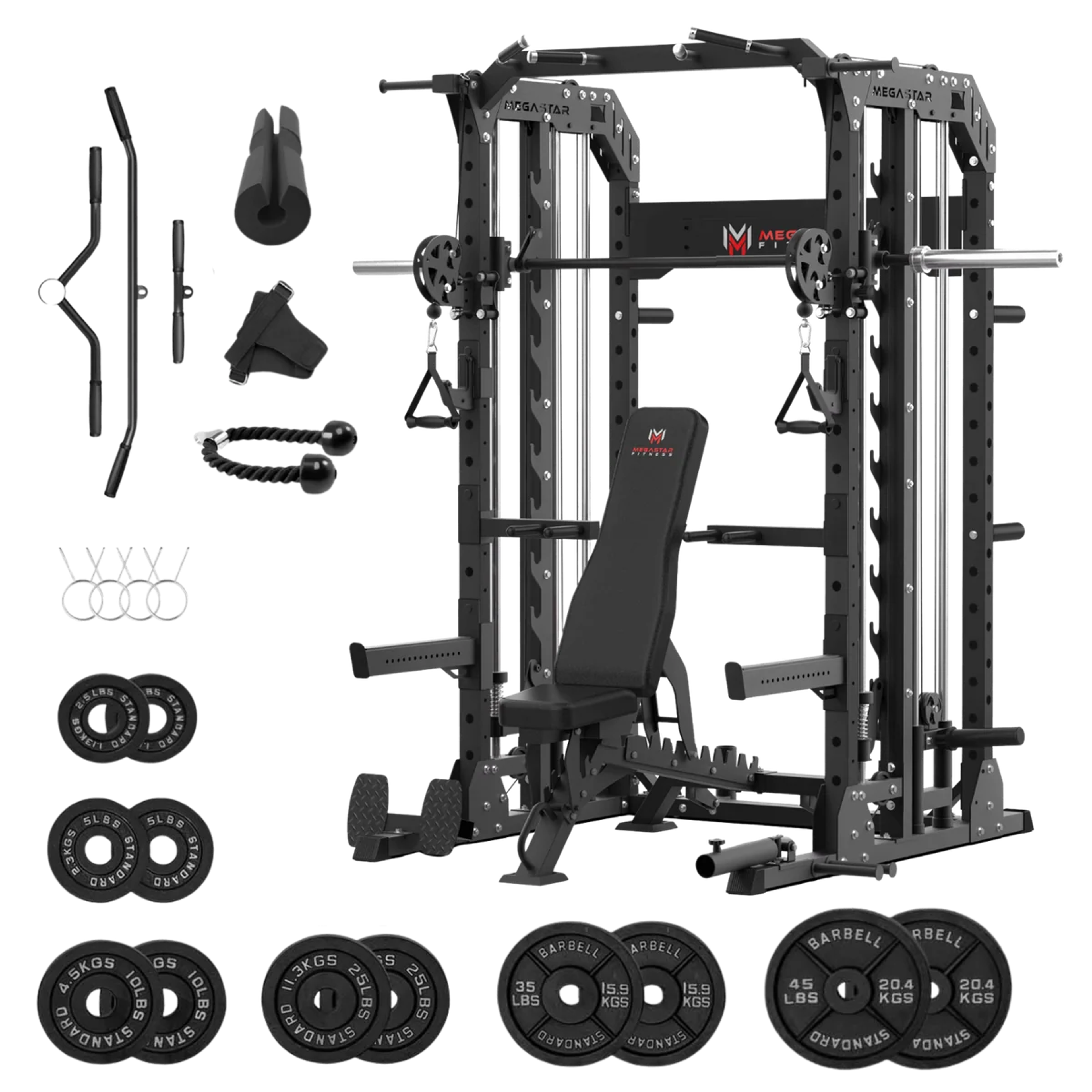 MEGASTAR P107 All-In-One Smith Machine Package
