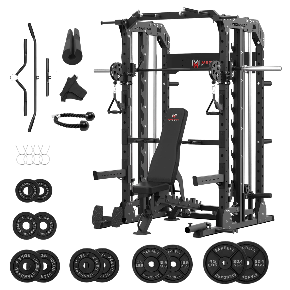 MEGASTAR P107 All-In-One Smith Machine Package