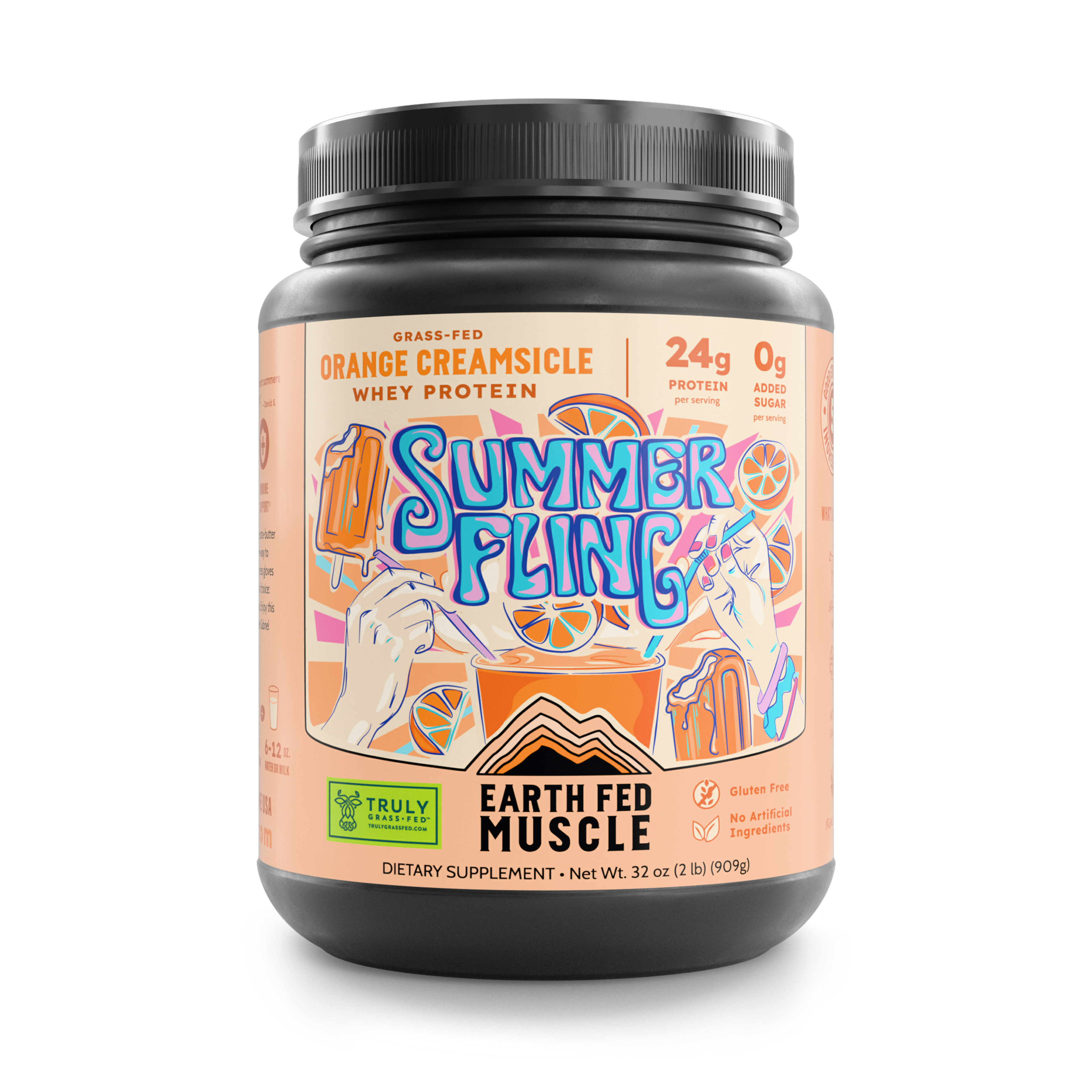 Bag of Summer Fling Orange Creamsicle grass-fed whey protein