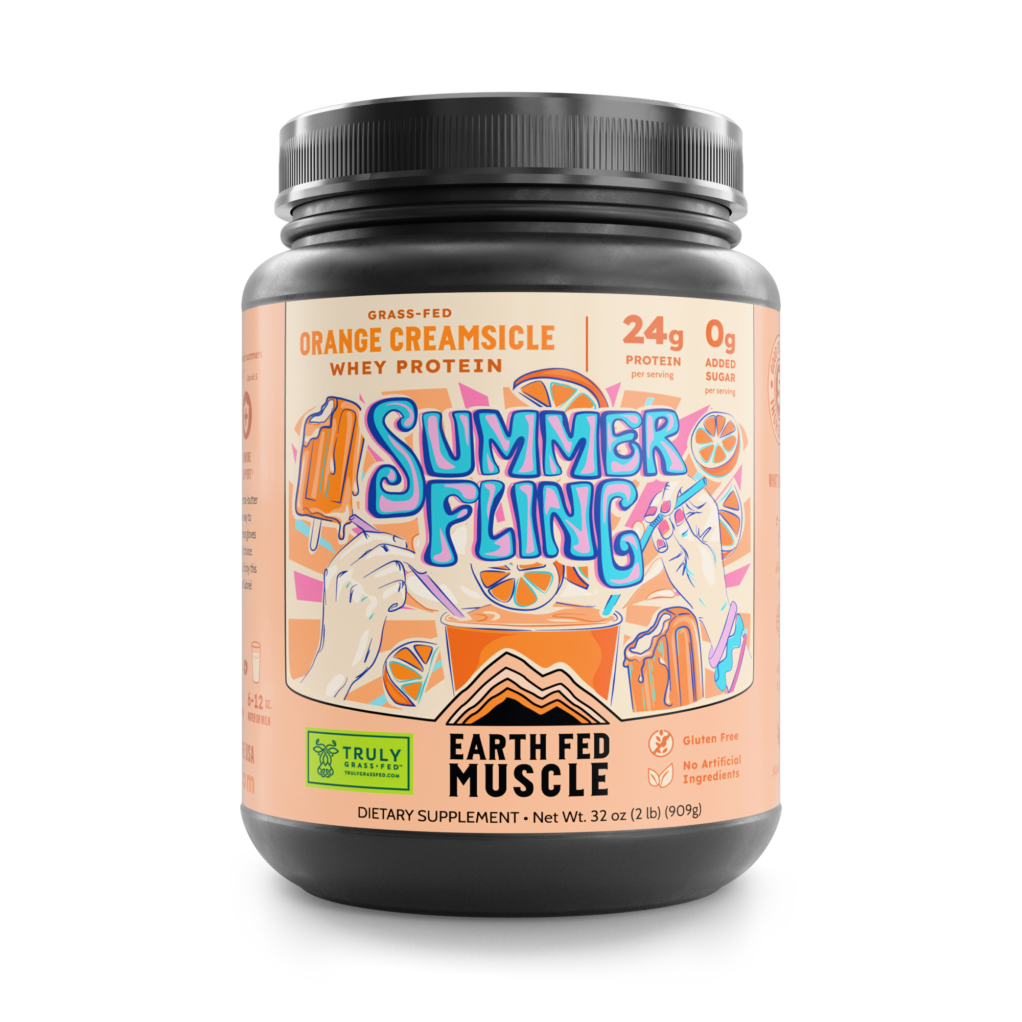 Bag of Summer Fling Orange Creamsicle grass-fed whey protein