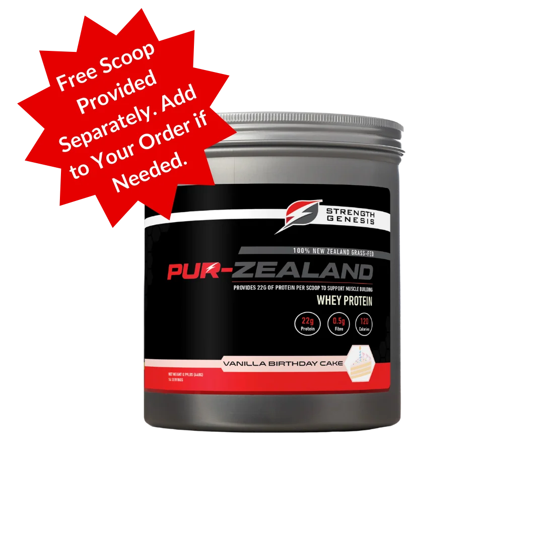 Product image for Pur Zealand 100% Grass-Fed Whey Protein in Vanilla Birthday Cake