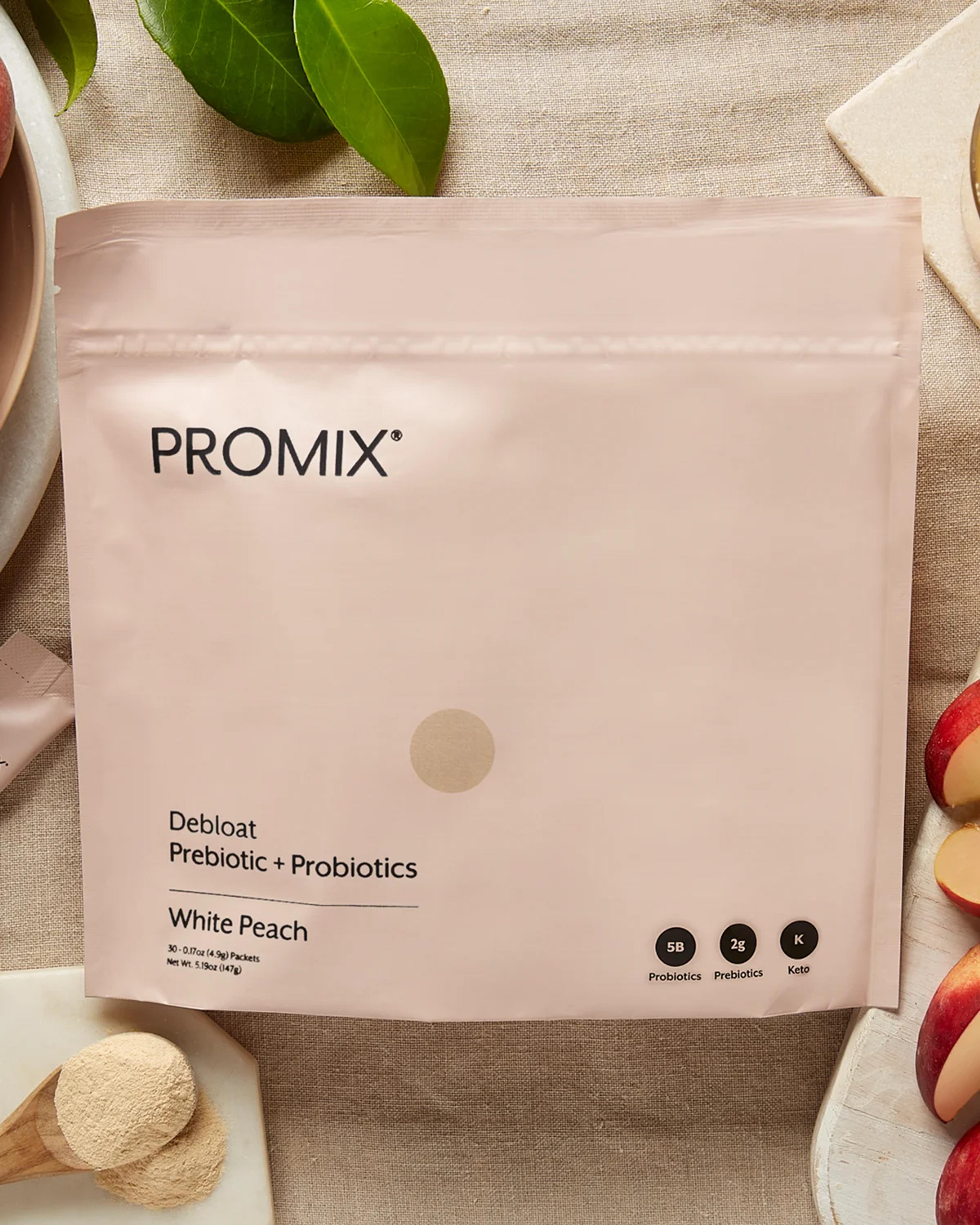 Promix White Peach Debloat Prebiotic + Probiotic