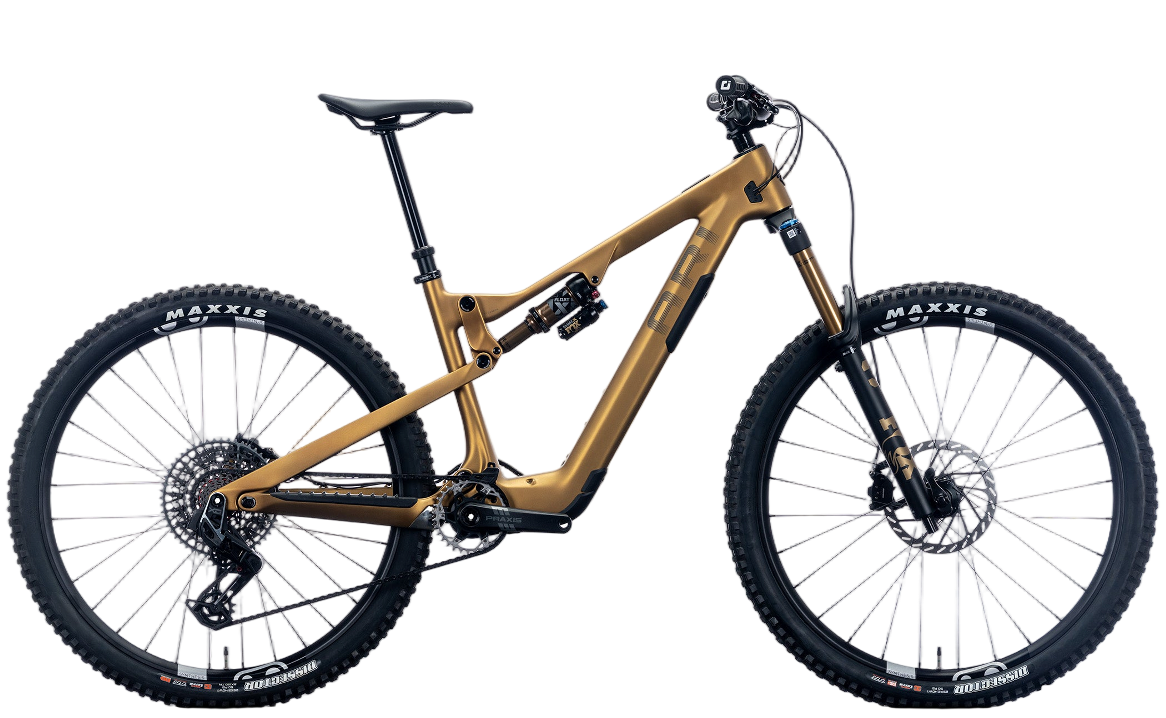 Bronze metallic Nebo Peak Pro mountain bike side view