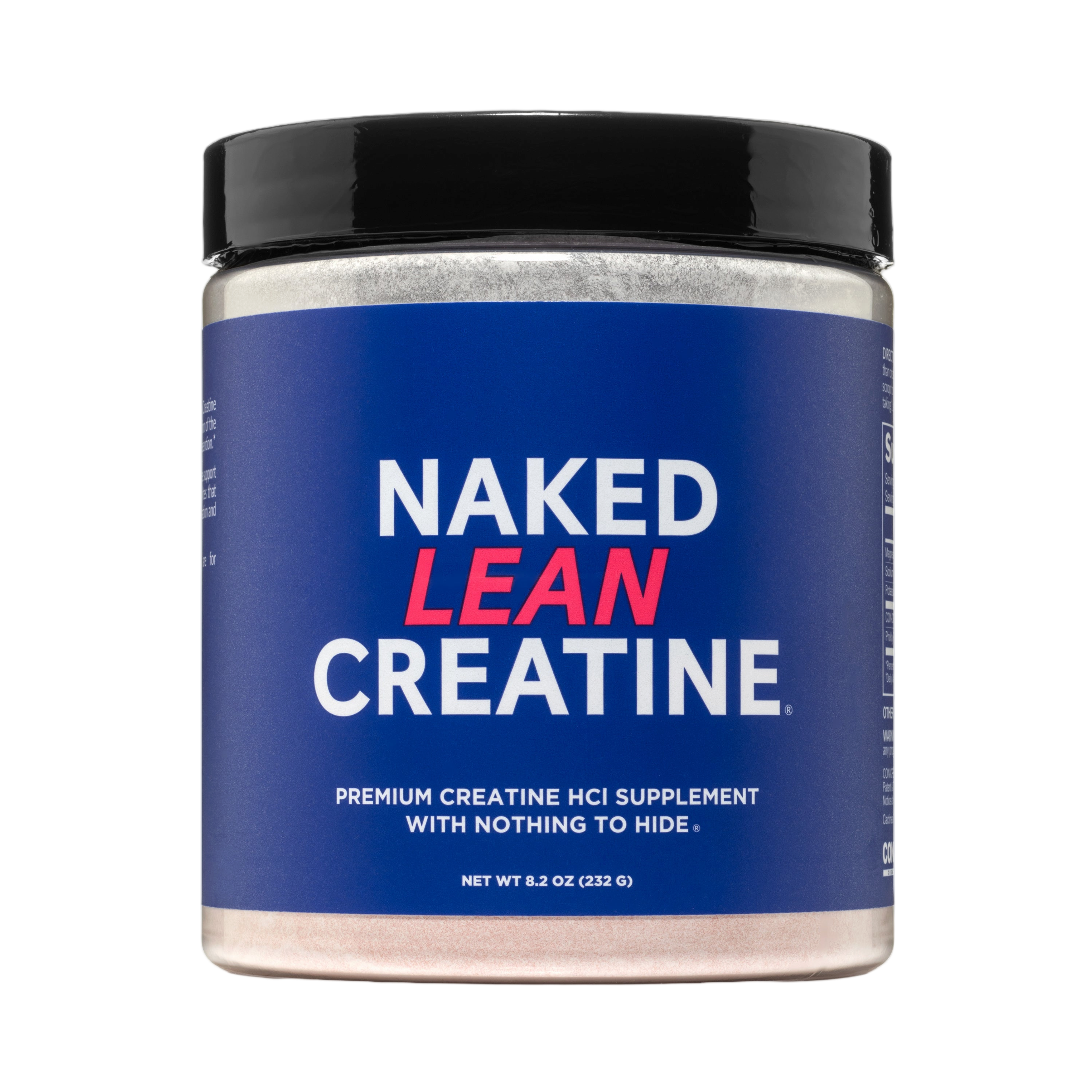 Tub of Naked Lean Creatine HCl powder, 20oz