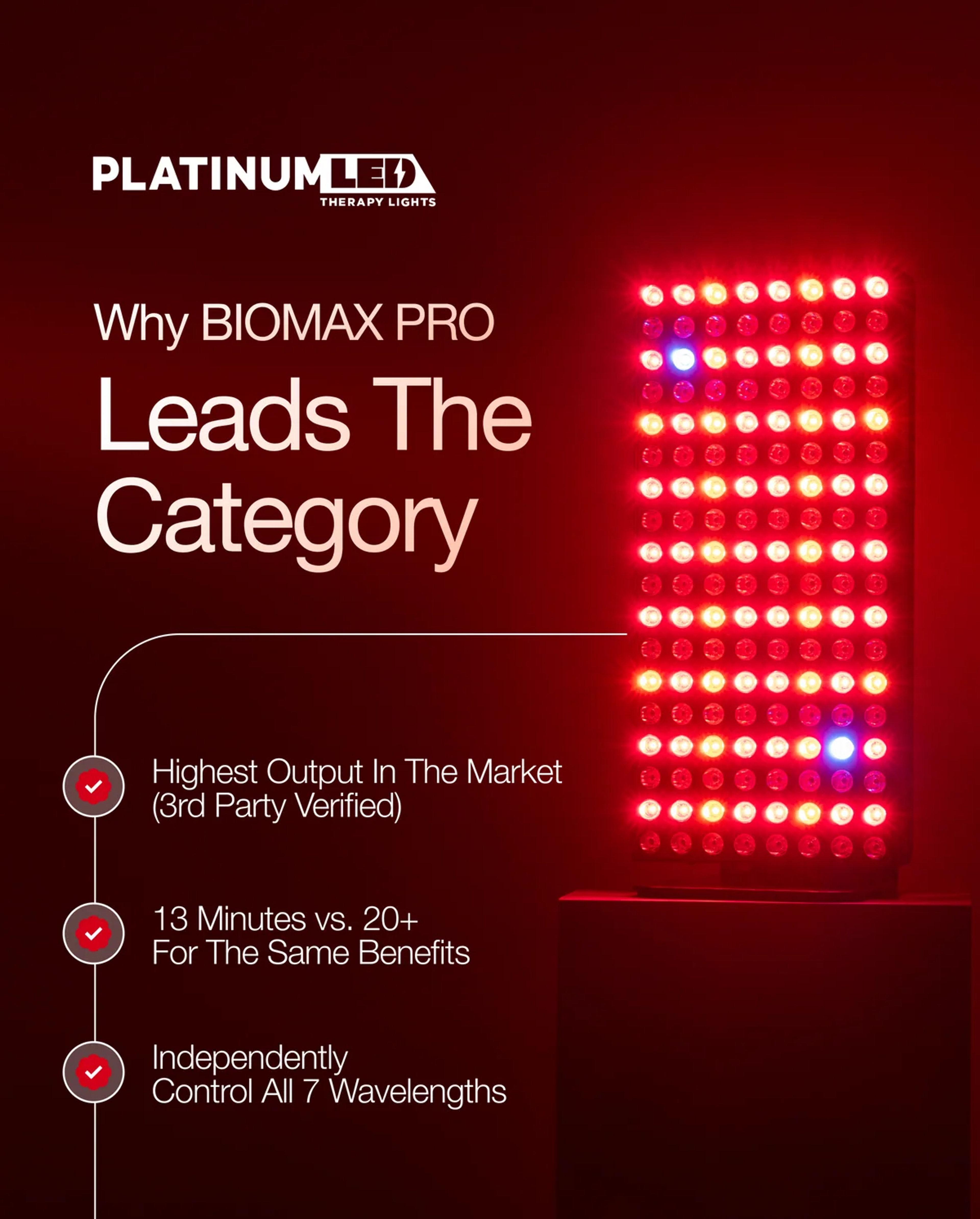 PlatinumLED Therapy Lights: BIOMAX PRO Series