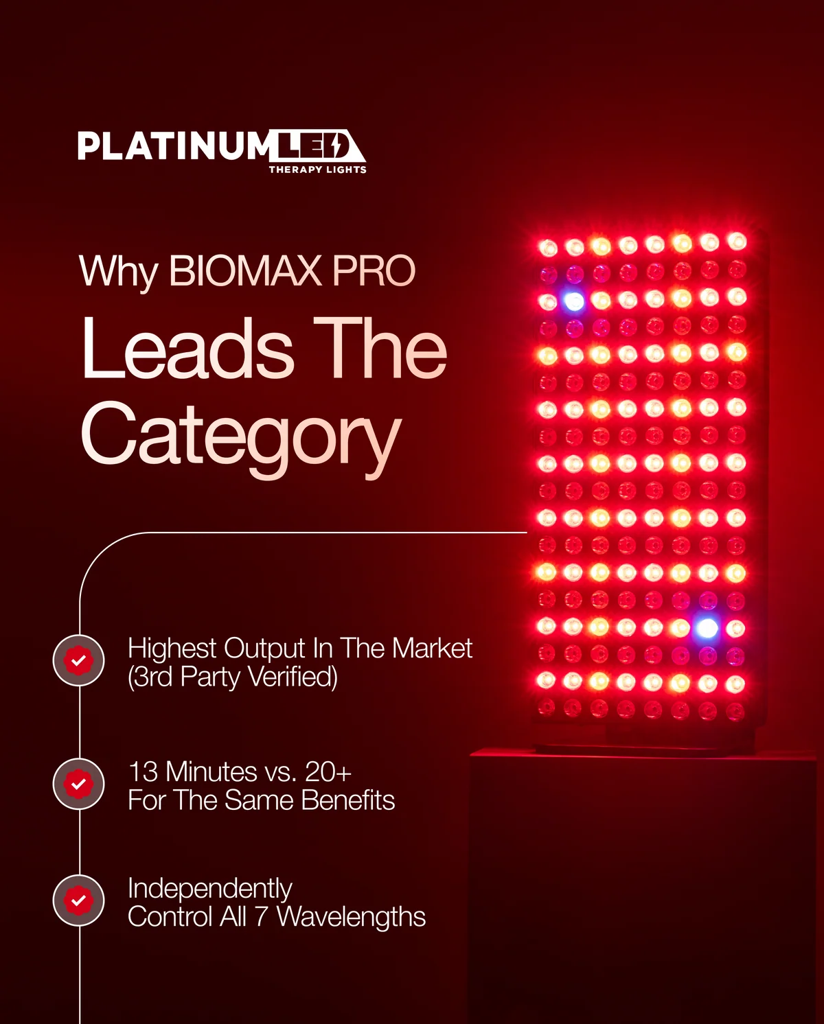 PlatinumLED Therapy Lights: BIOMAX PRO Series