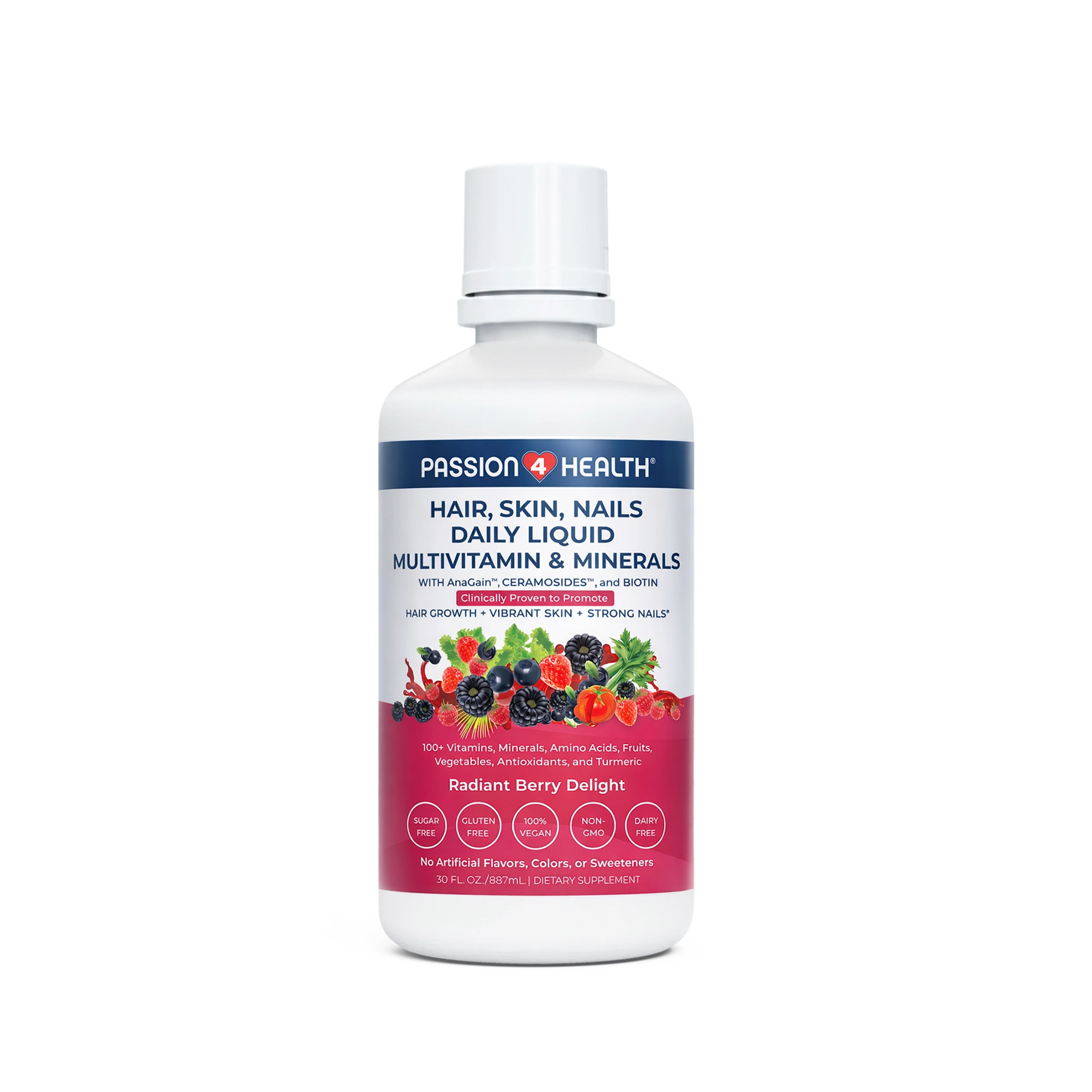 Hair, Skin and Nails Daily Liquid Multivitamin & Minerals with AnaGain™ Nu and Ceramosides™