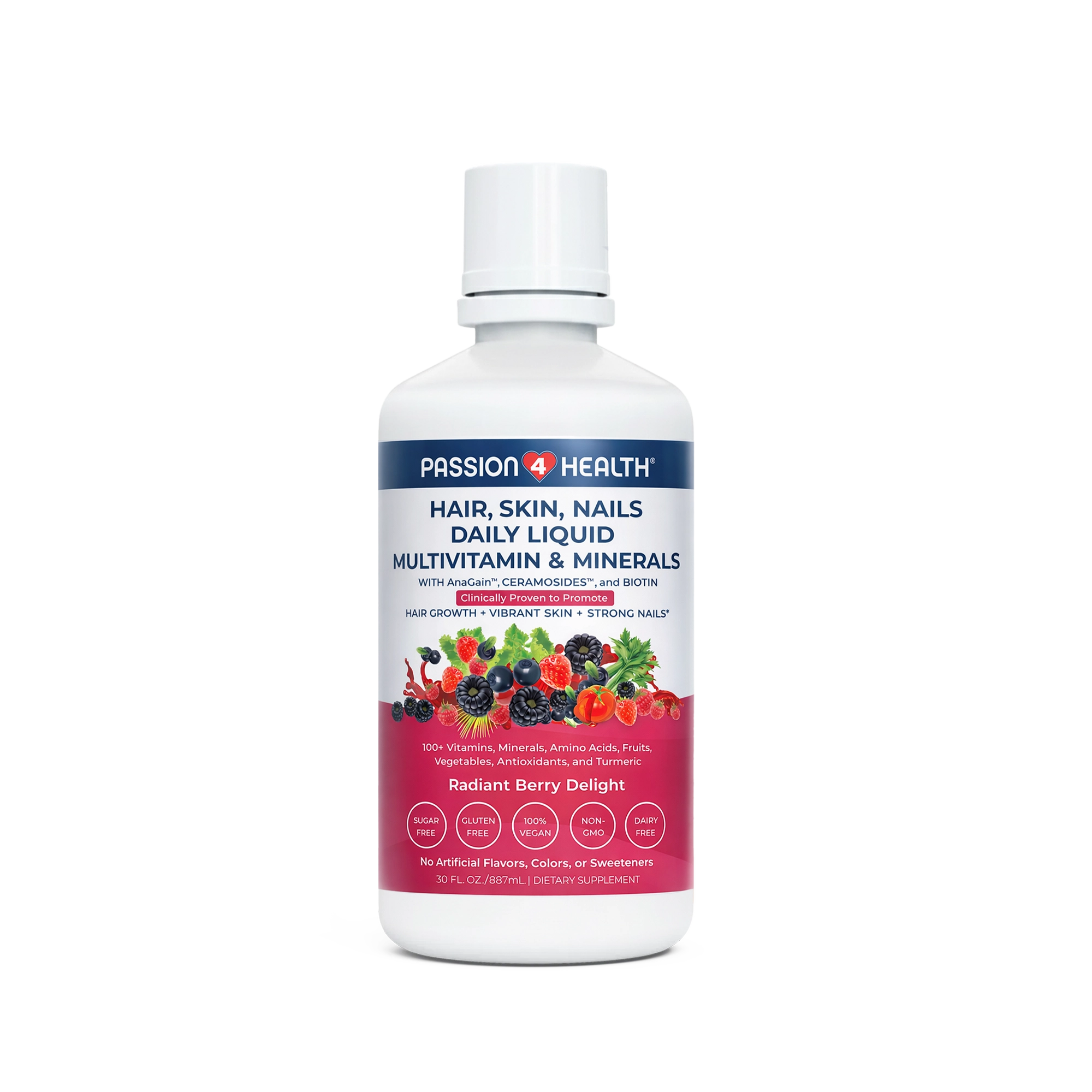 Hair, Skin and Nails Daily Liquid Multivitamin & Minerals with AnaGain™ Nu and Ceramosides™