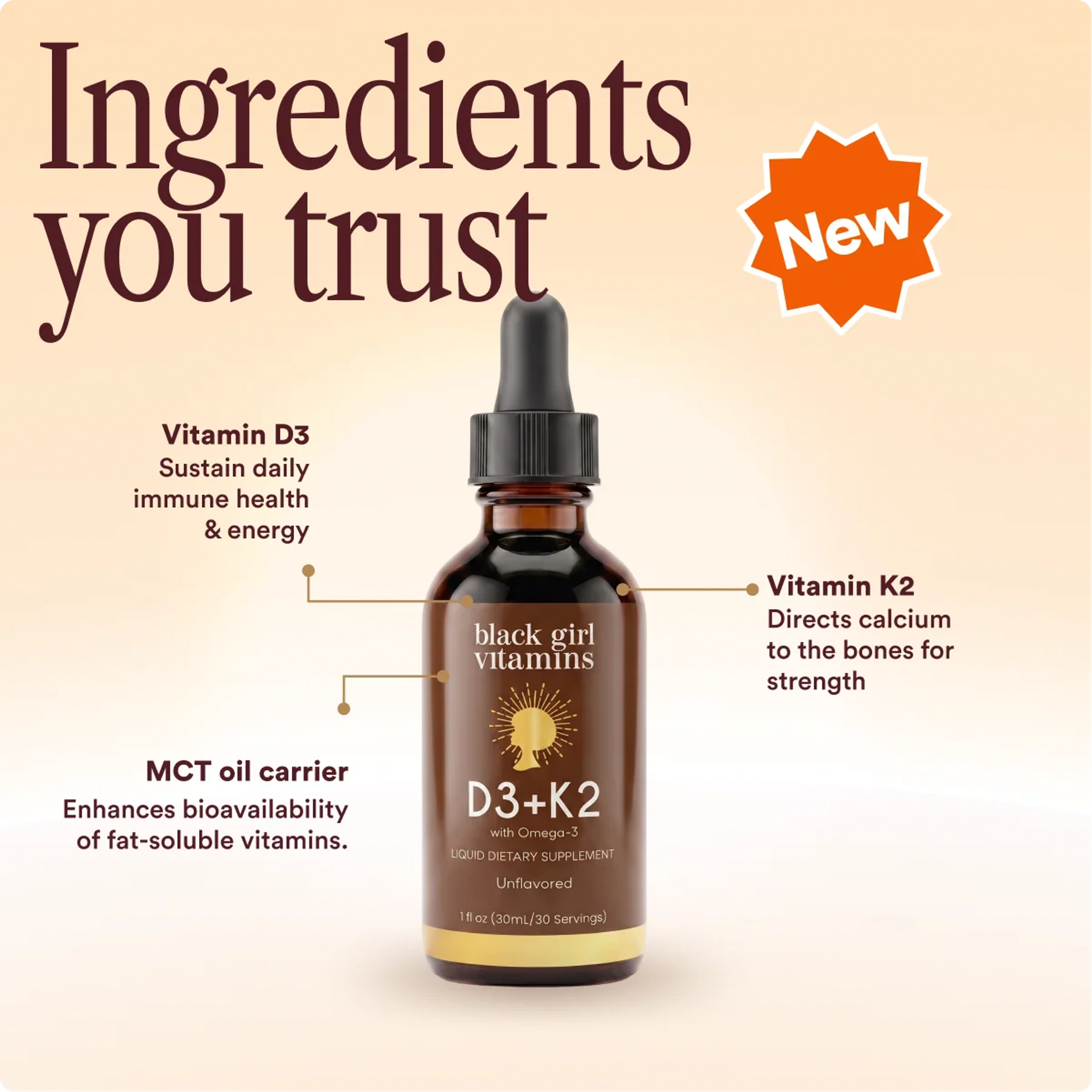 Vitamin D3 + K2 Drops, view 3