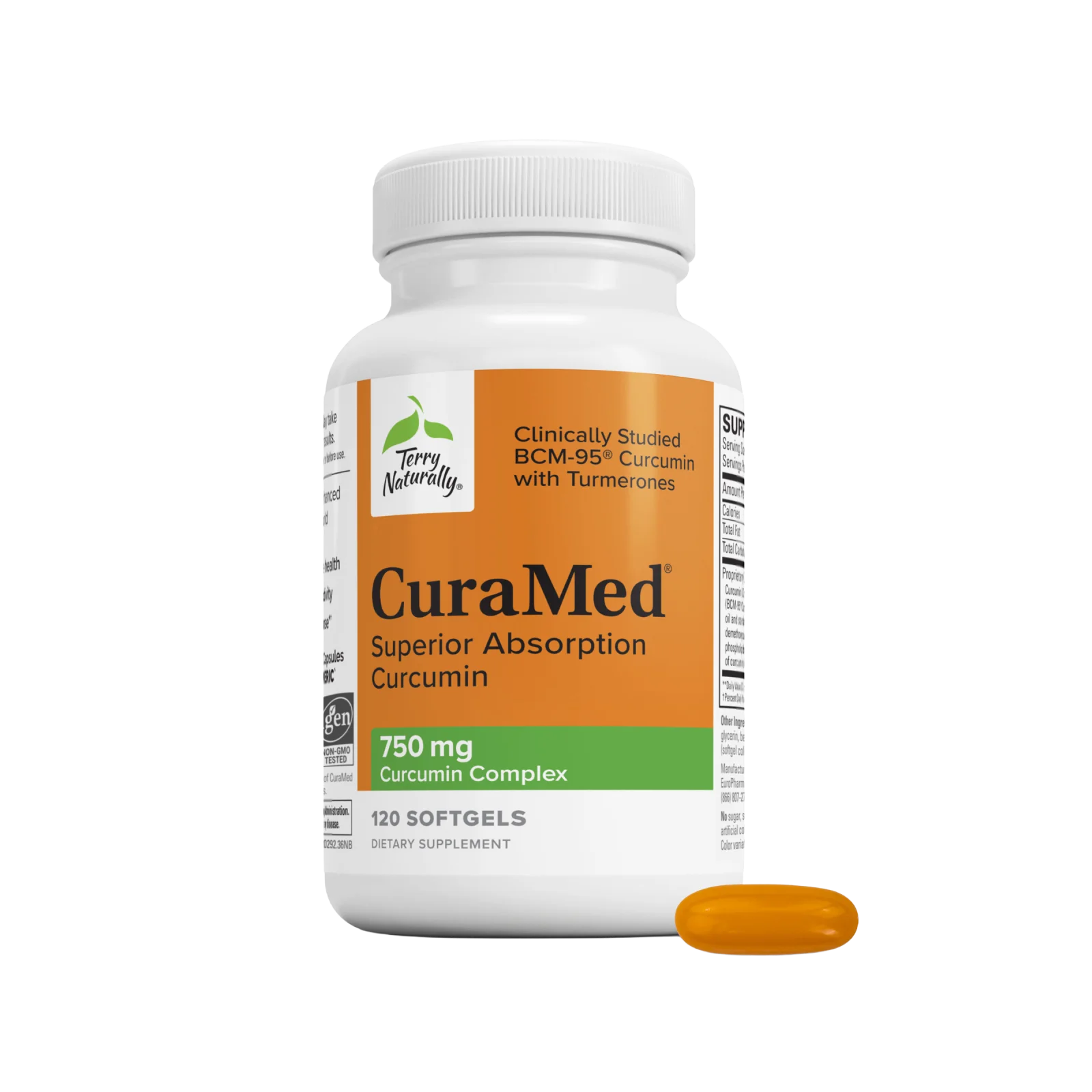 Product image for Terry Naturally CuraMed 750mg - Pain & Inflammation Relief - 120 Count
