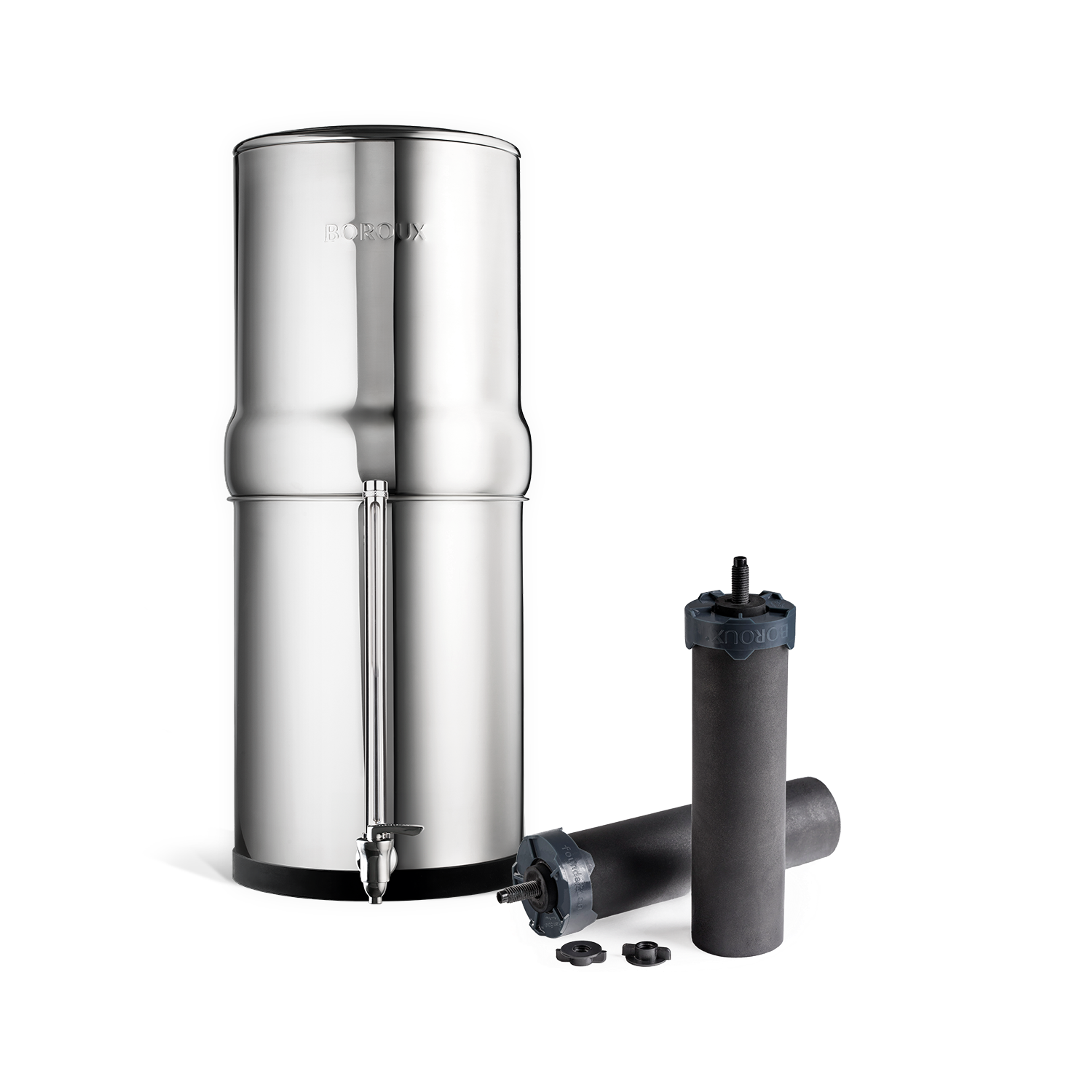 BOROUX Legacy water filter system with water level spigot bundle