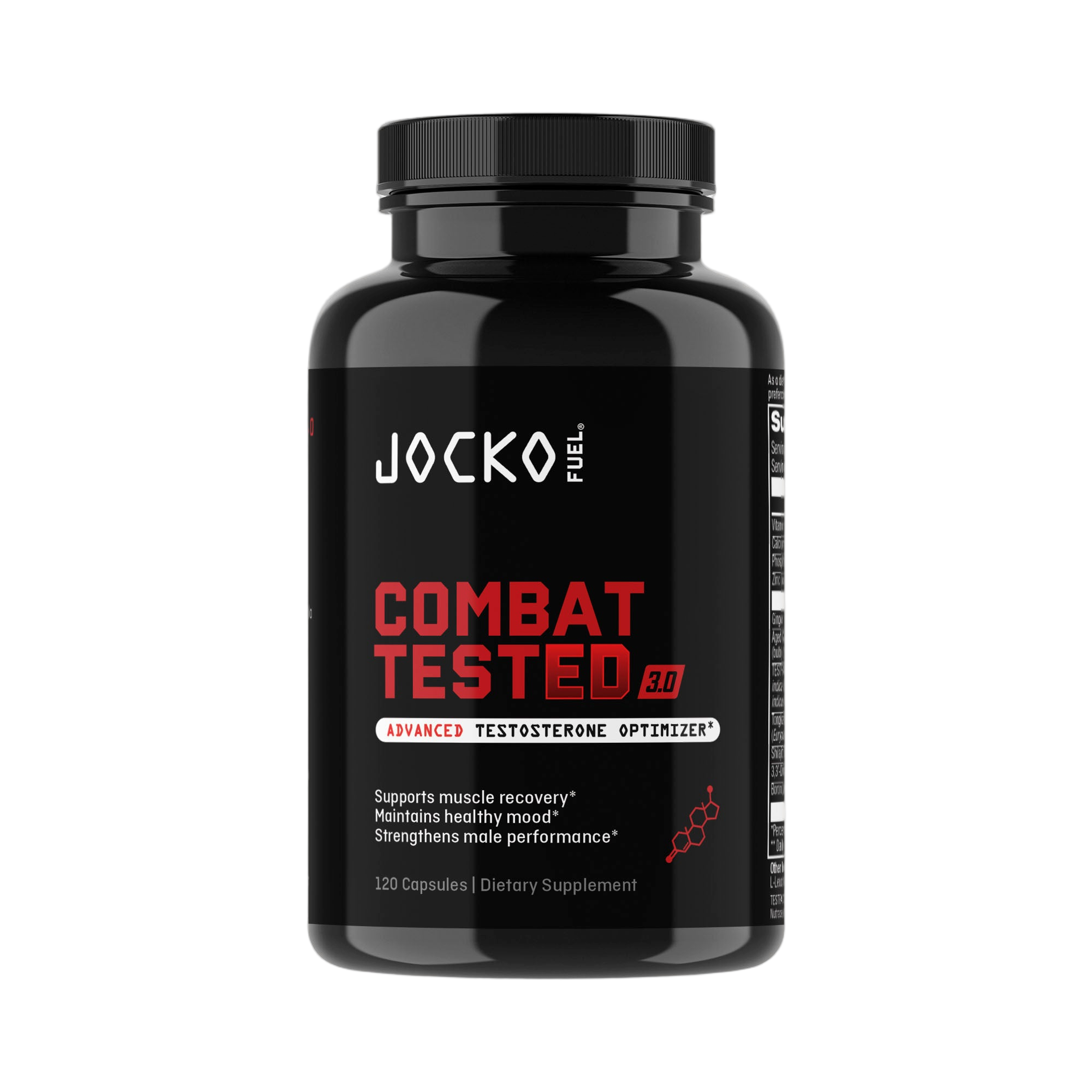 Front of Combat Tested 3.0 supplement bottle