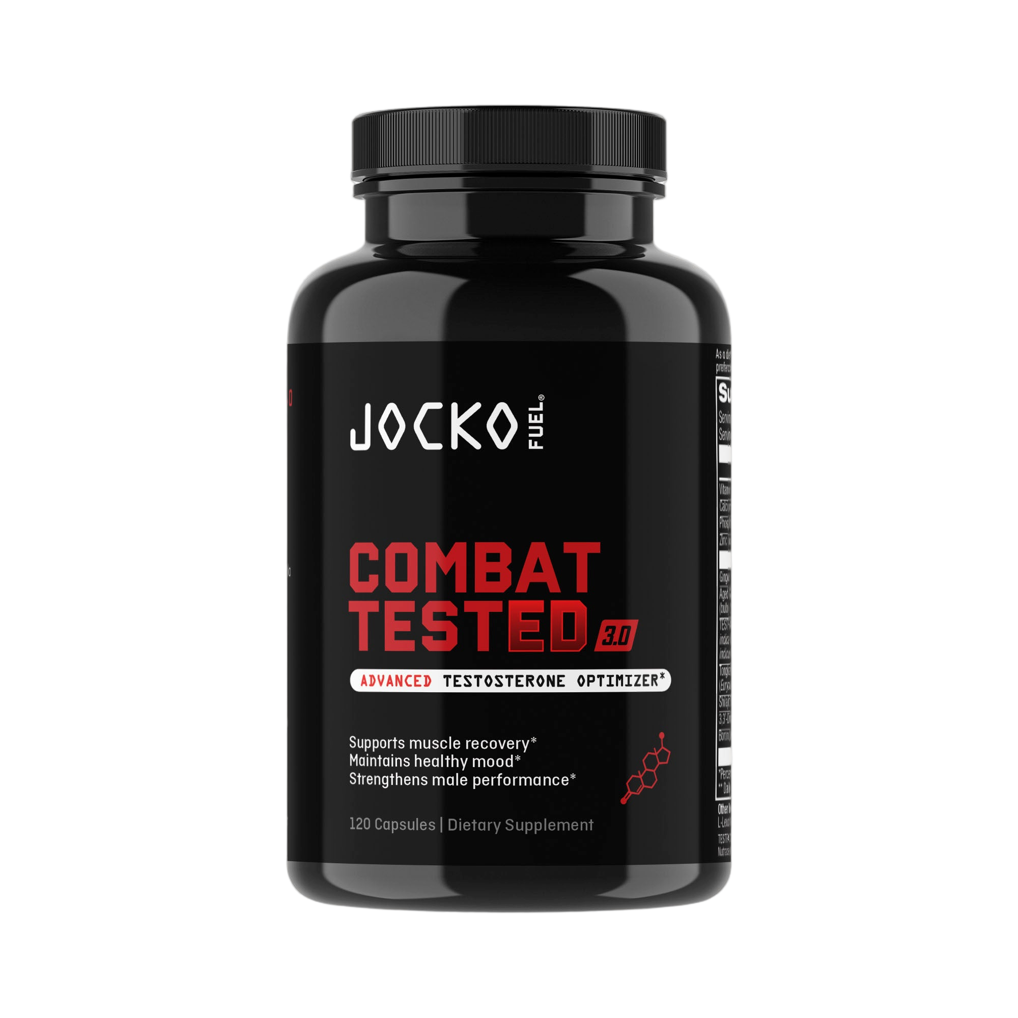 Front of Combat Tested 3.0 supplement bottle