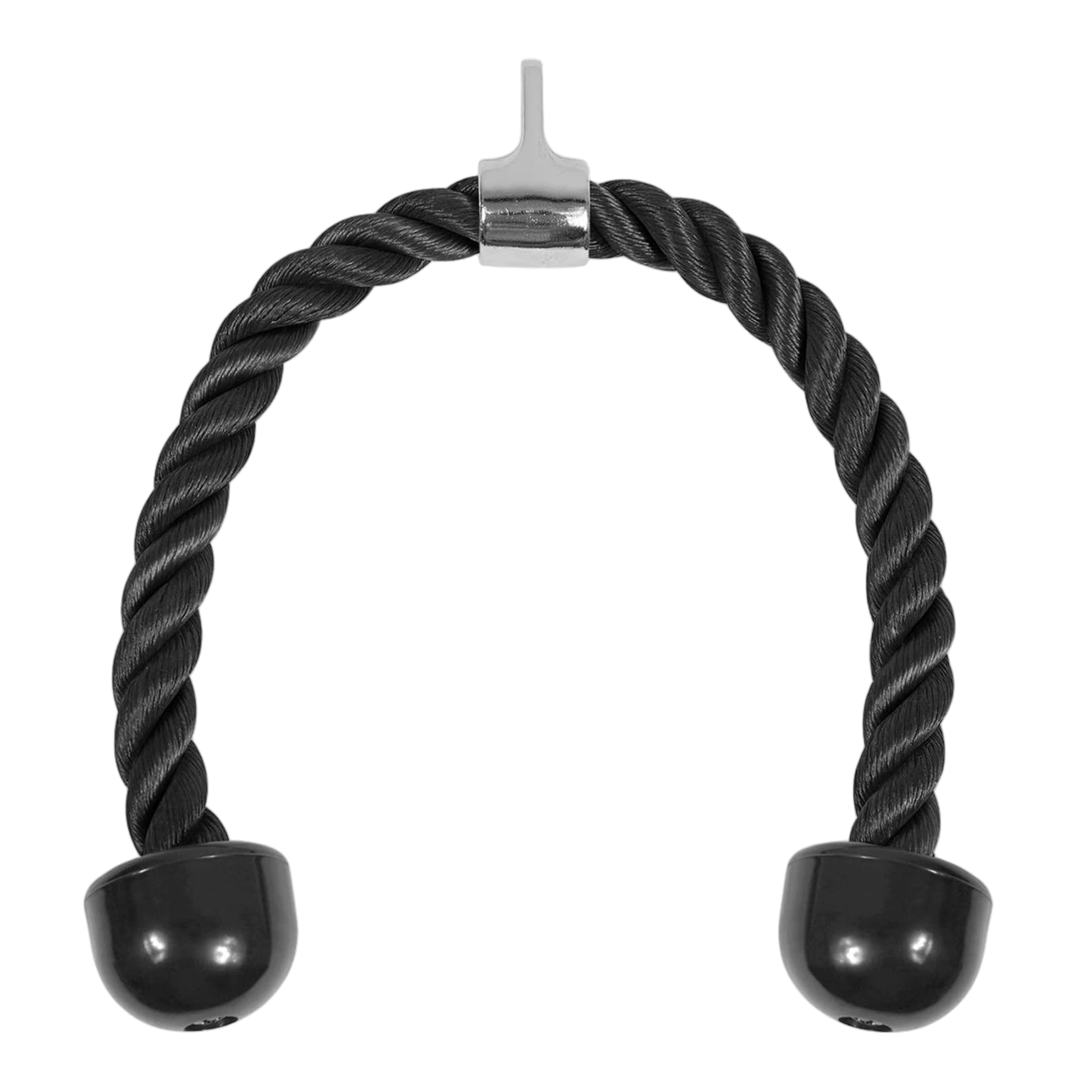 Tricep rope attachment shown on plain background