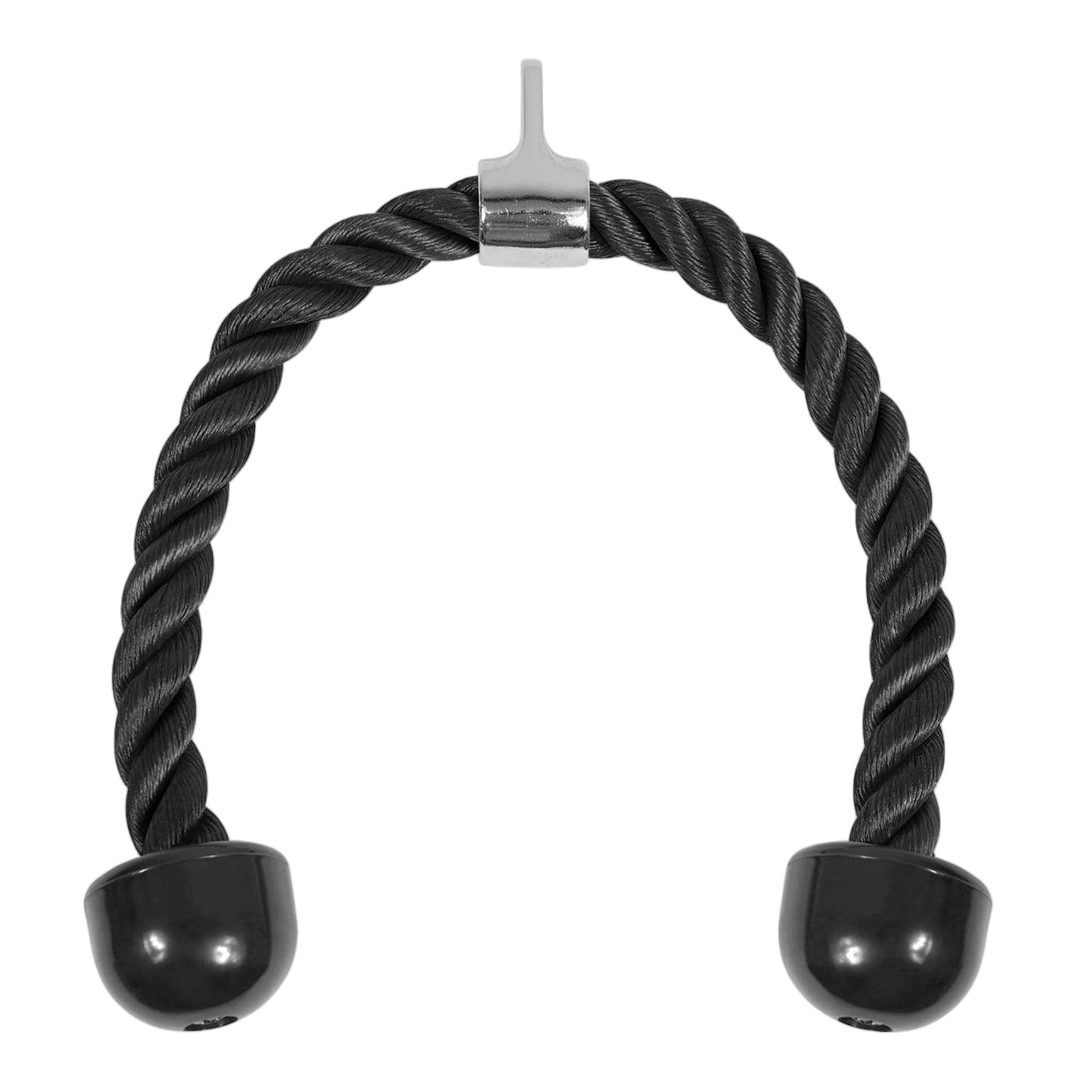 Tricep rope attachment shown on plain background