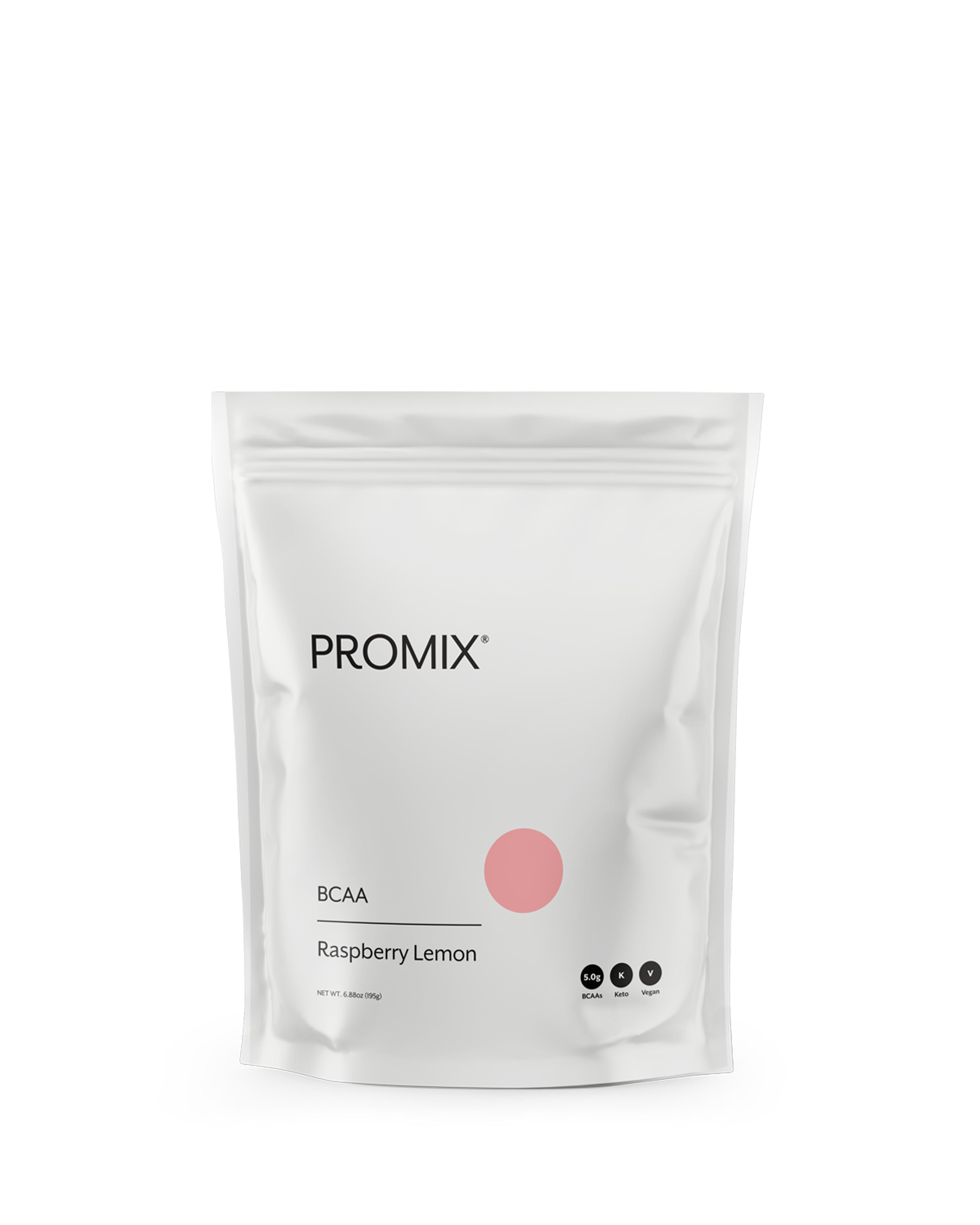 Bag of Promix raspberry lemon BCAA powder