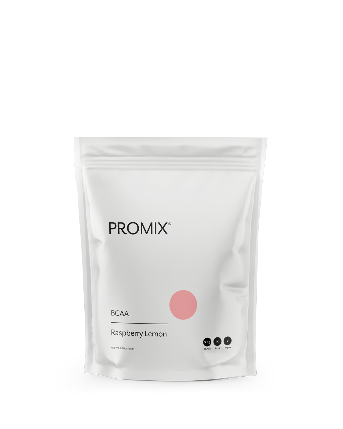 Bag of Promix raspberry lemon BCAA powder