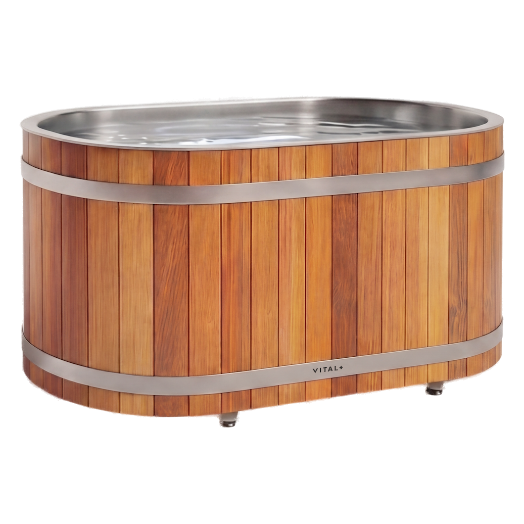 Red cedar ice bath tub ghosted product image