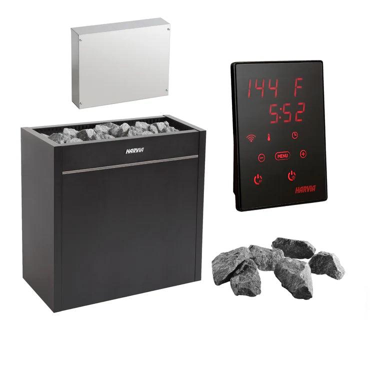 Harvia Virta Pro HL160E 16kW 240V Electric Sauna Heater Package Xenio CX45 WI-FI Control Package