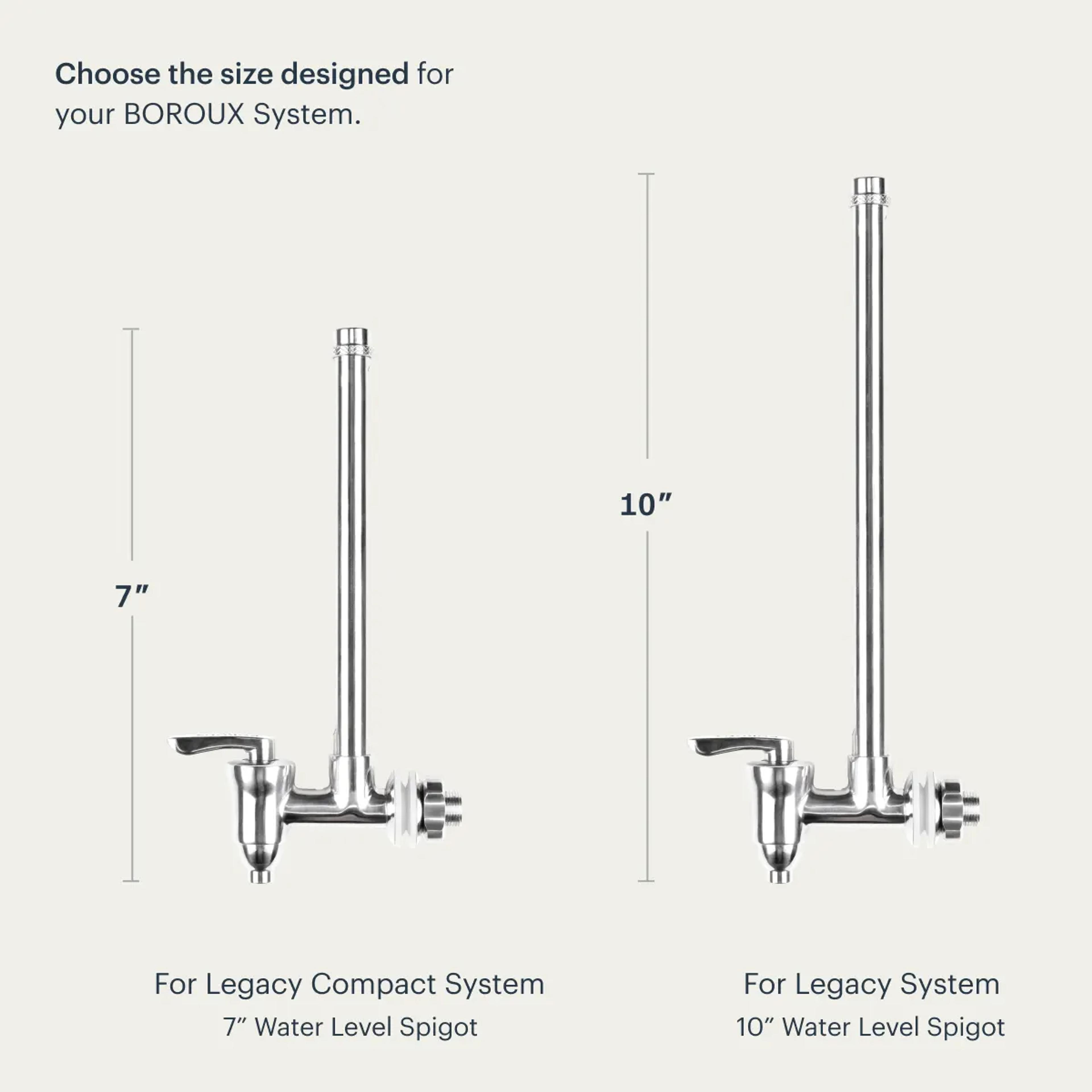 Water Level Spigot in Polished Stainless Steel