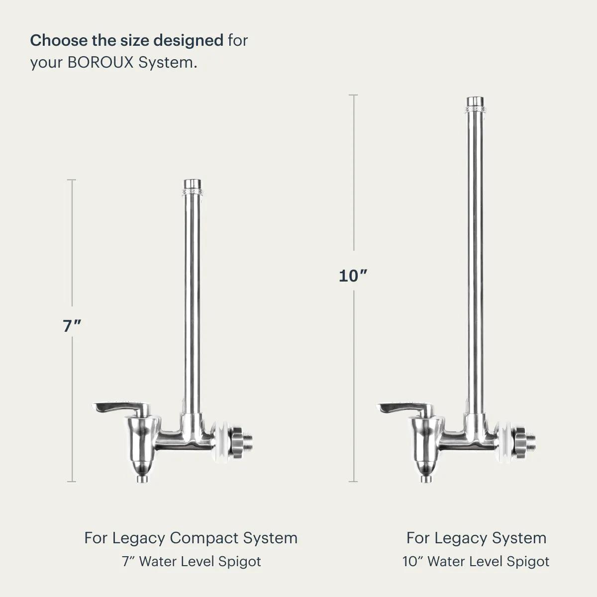 Water Level Spigot in Polished Stainless Steel
